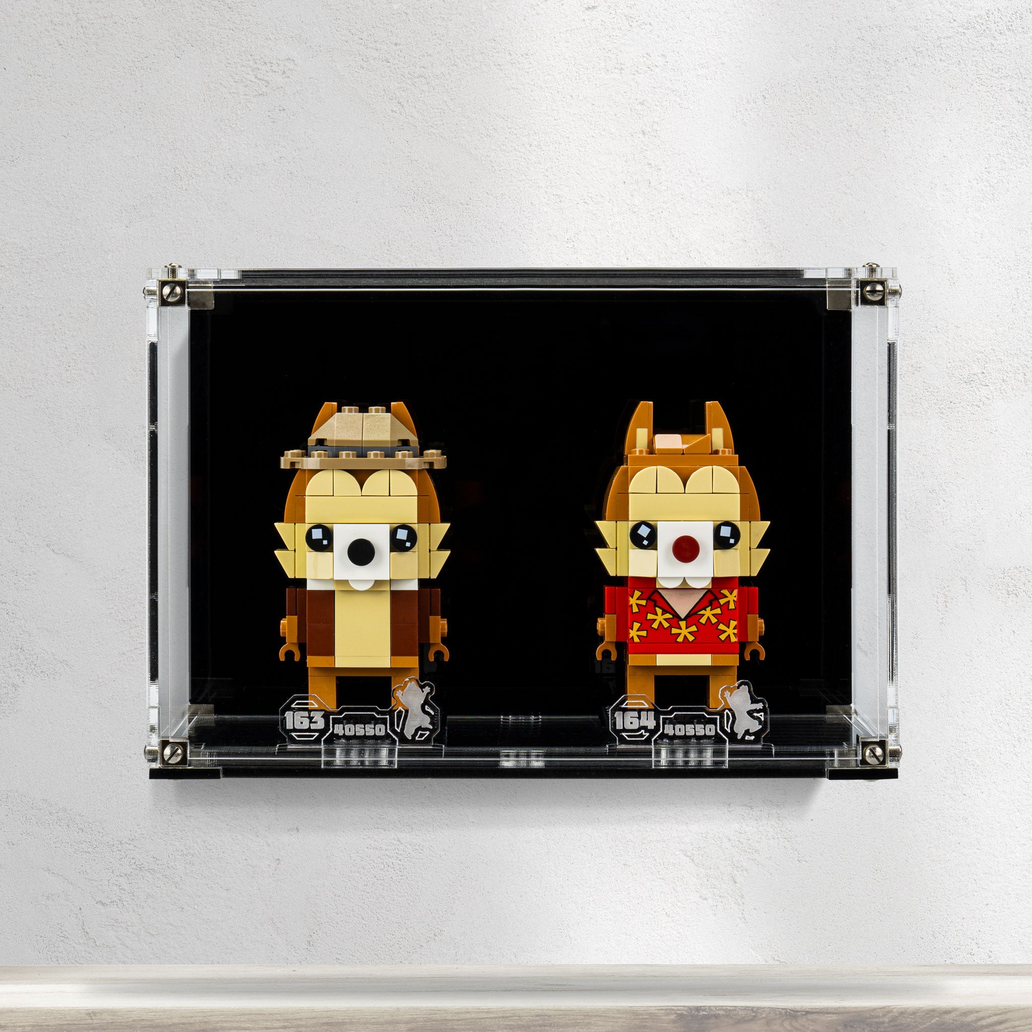 Wall Mounted Display Case for LEGO® Brickheadz Chip & Dale (40550)