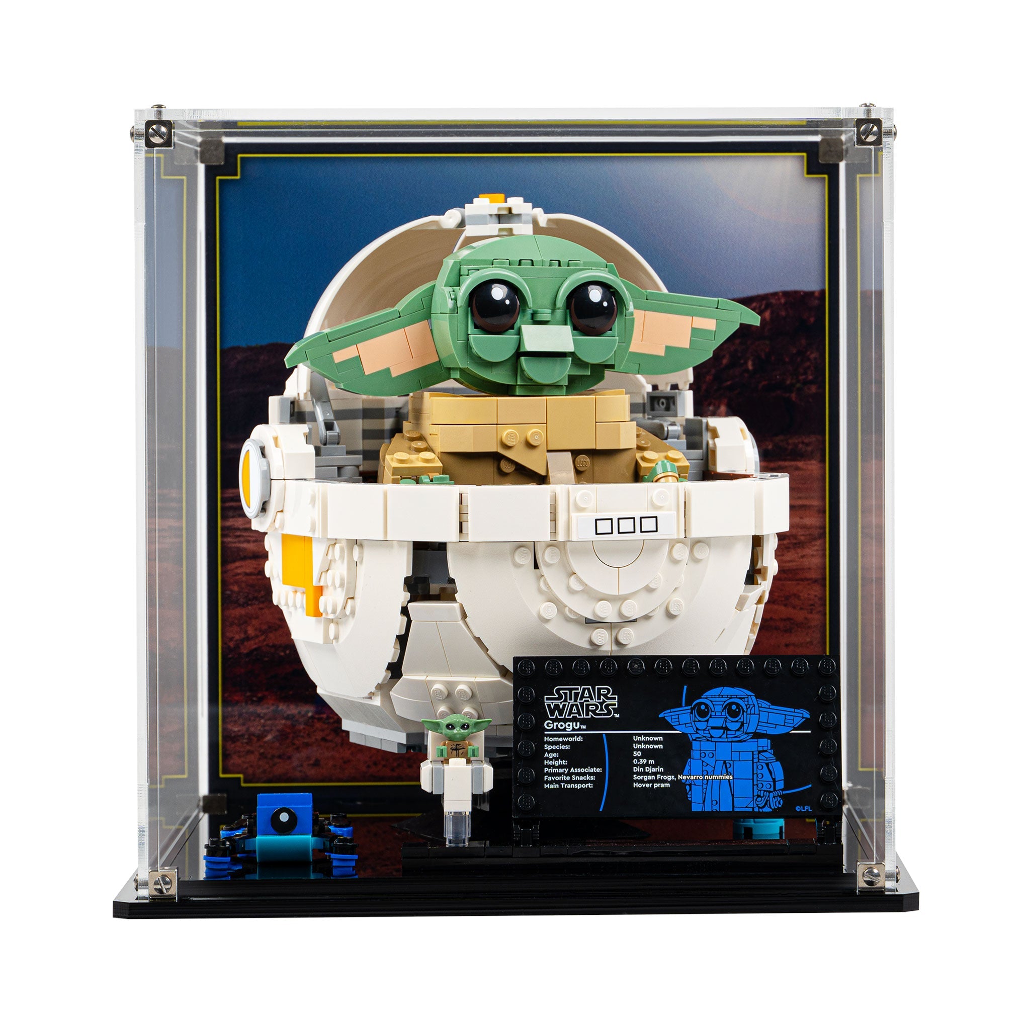Display Case for LEGO® Star Wars: Grogu with Hover Pram (75403)