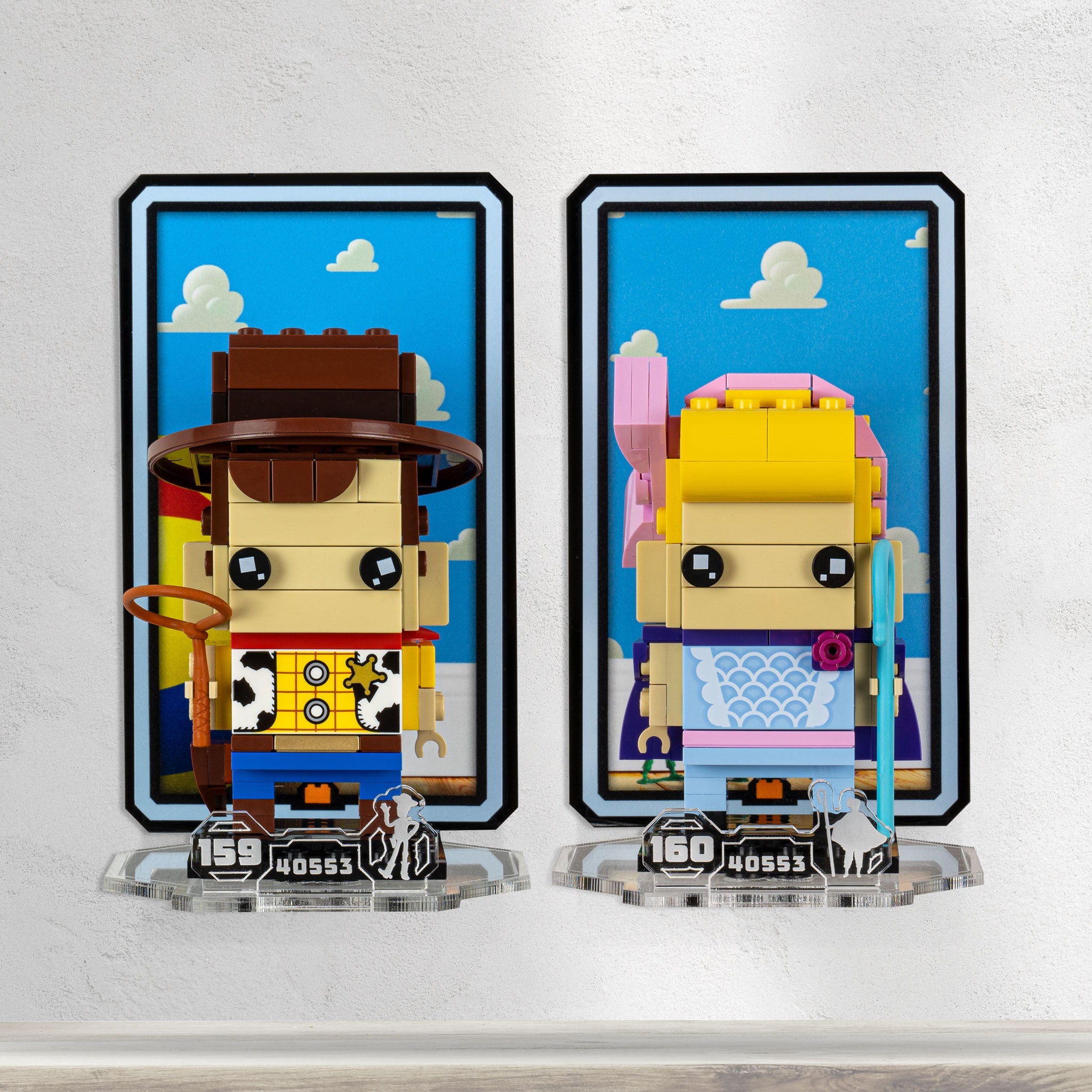 Wall Mounted Display for LEGO® Brickheadz Woody & Bo Peep (40553)