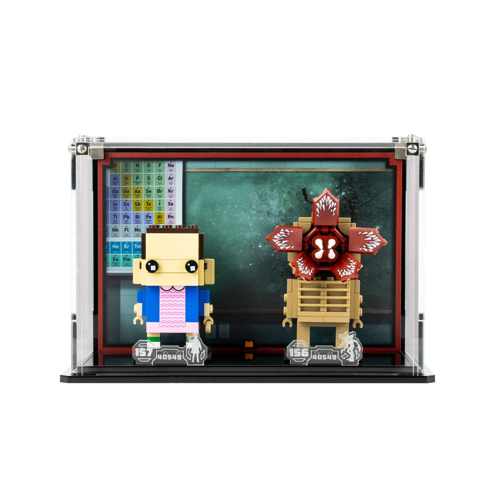 Display Case for LEGO® Brickheadz Demogorgan & Eleven (40549)