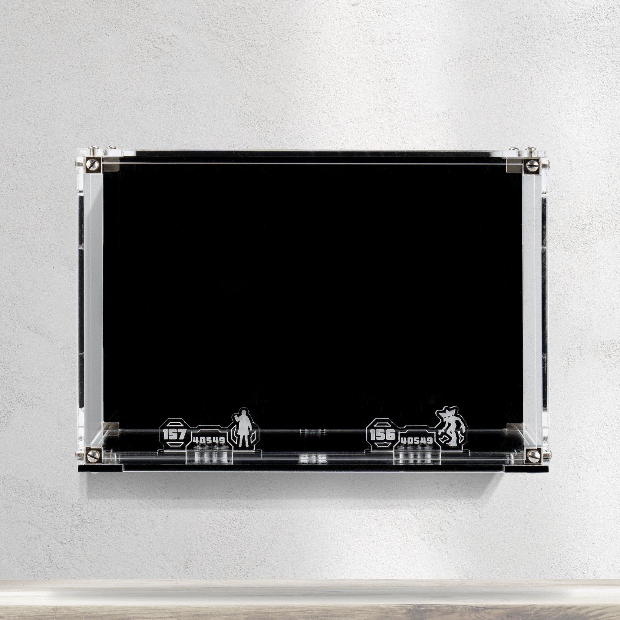 Wall Mounted Display Case for LEGO® Brickheadz Demogorgan & Eleven (40549)