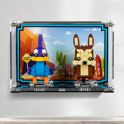 Wall Mounted Display Case for LEGO® Brickheadz Road Runner & Wile. E. Coyote (40559)