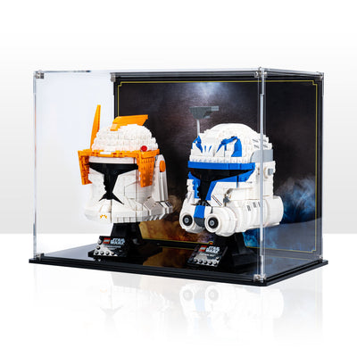 Display Case for LEGO® Star Wars Commander Cody and Captain Rex Helmets (75349 & 75350)