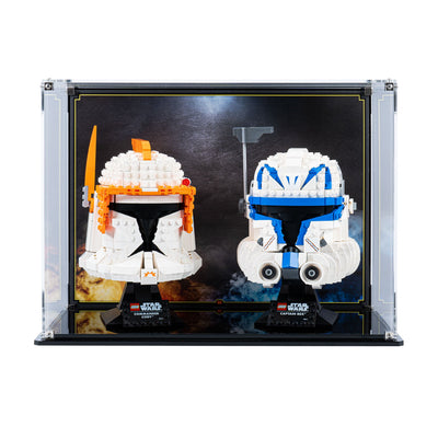 Display Case for LEGO® Star Wars Commander Cody and Captain Rex Helmets (75349 & 75350)