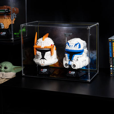 Display Case for LEGO® Star Wars Commander Cody and Captain Rex Helmets (75349 & 75350)
