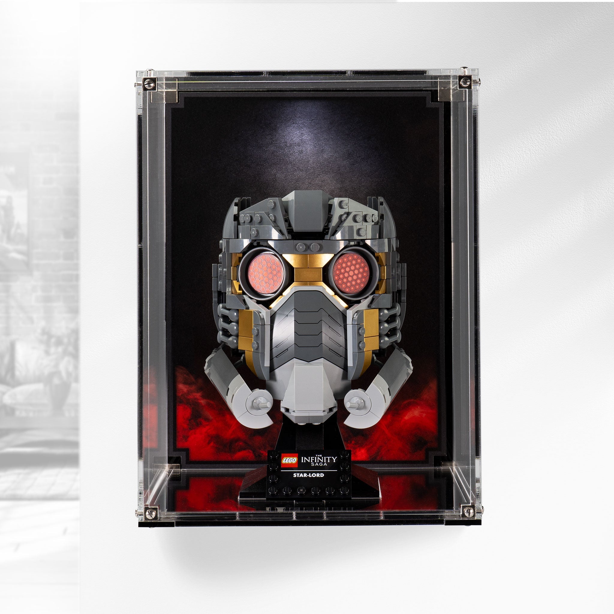 Wall Mounted Display Case for LEGO® Marvel Star-Lord's Helmet (76251)