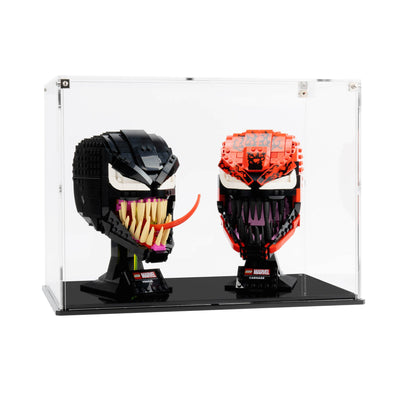 Dual Display Case for LEGO® Marvel Helmets: Spider-Man Venom (76187) & Carnage (76199)