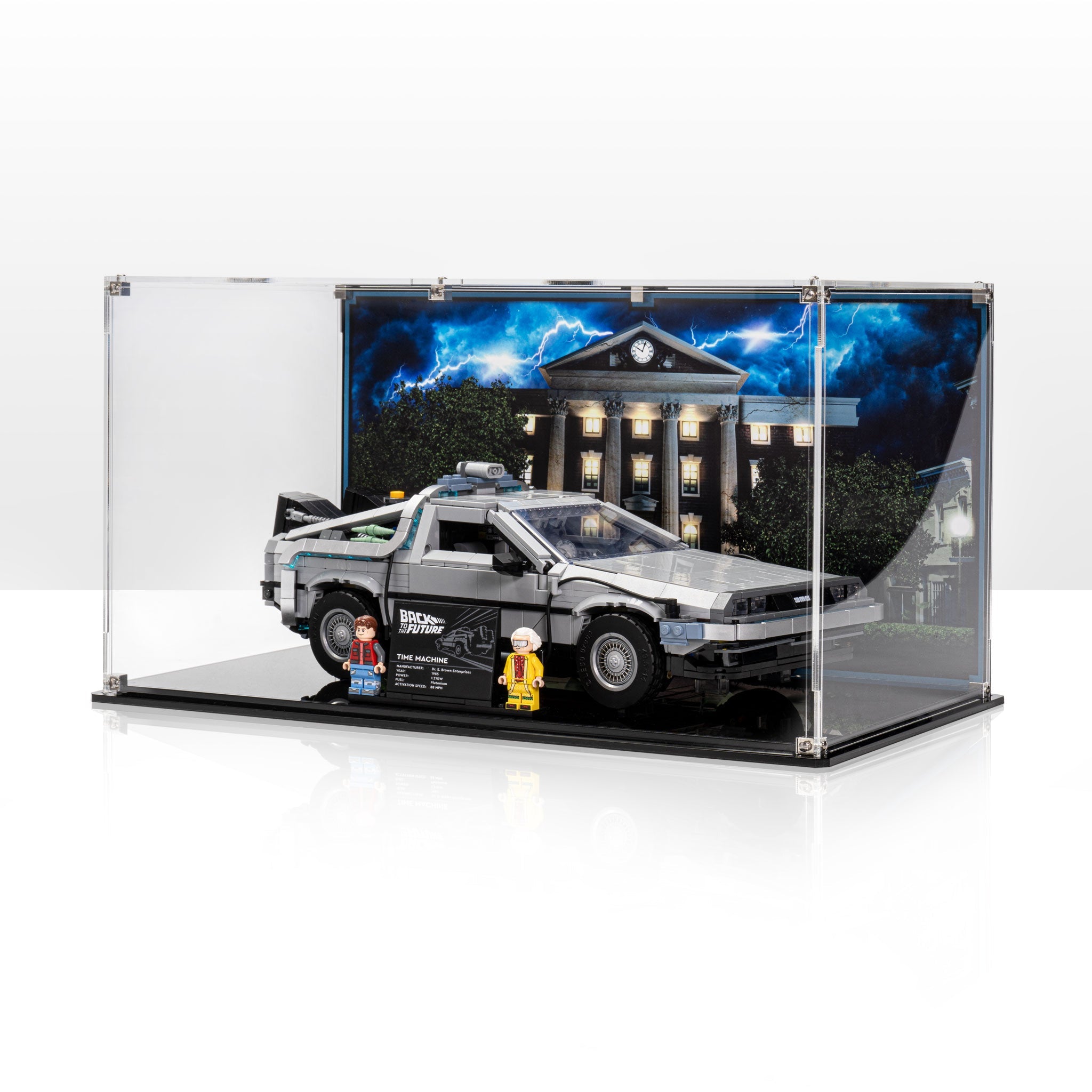 Display Case for LEGO® Back to the Future Time Machine (10300)