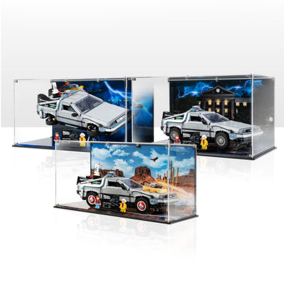 Display Case for LEGO® Back to the Future Time Machine (10300)