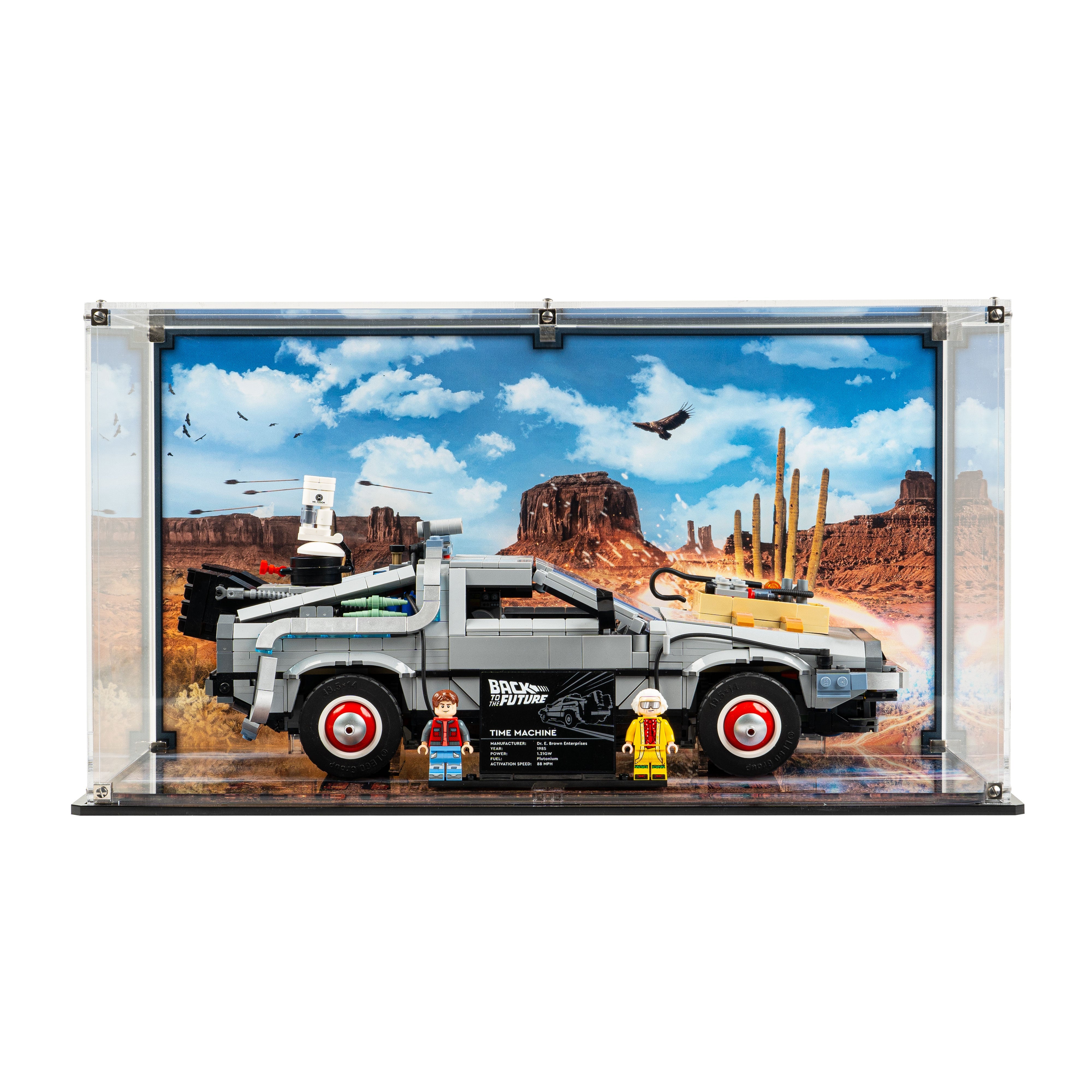 Display Case for LEGO® Back to the Future Time Machine (10300)