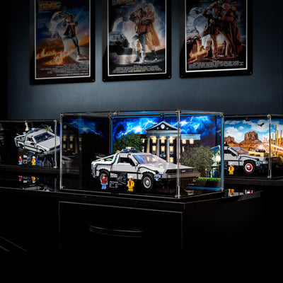 Display Case for LEGO® Back to the Future Time Machine (10300)