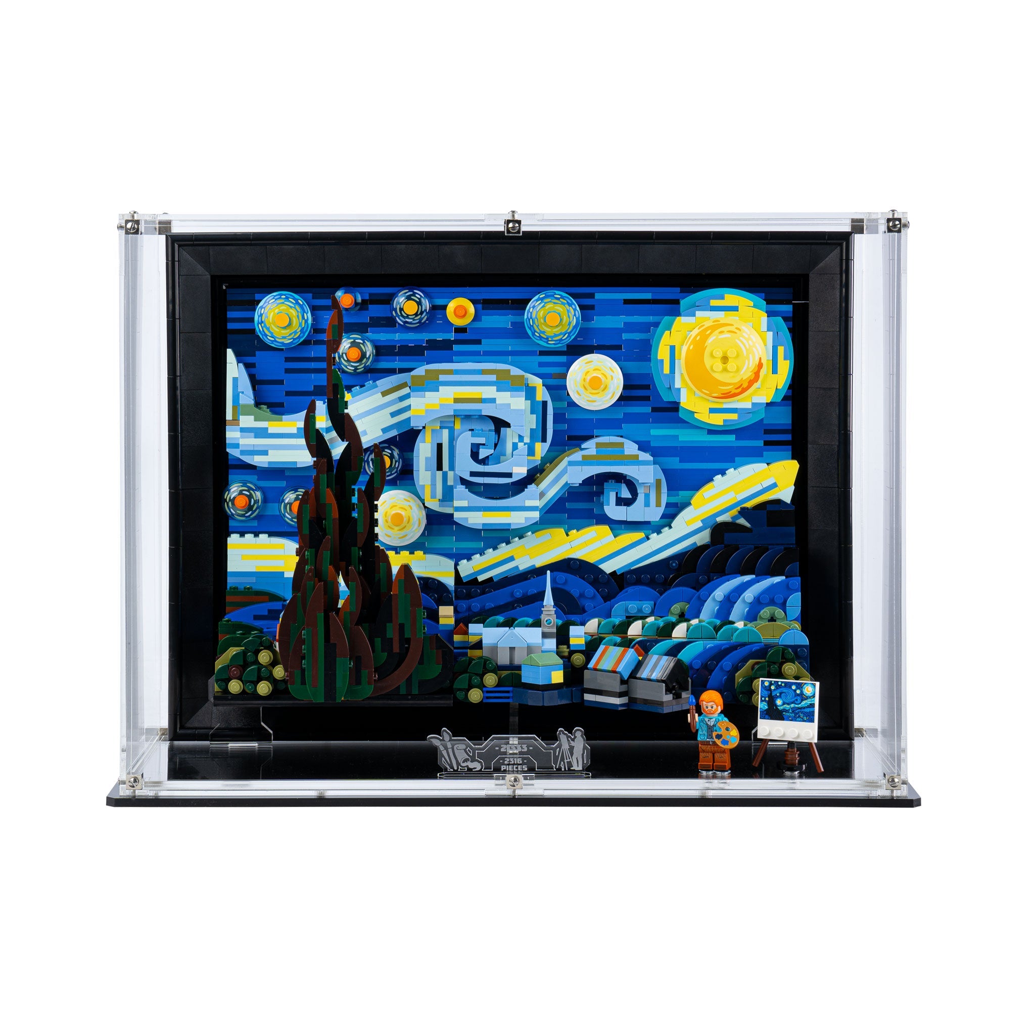 Wall Mounted Display Case for LEGO® Ideas: The Starry Night (21333)