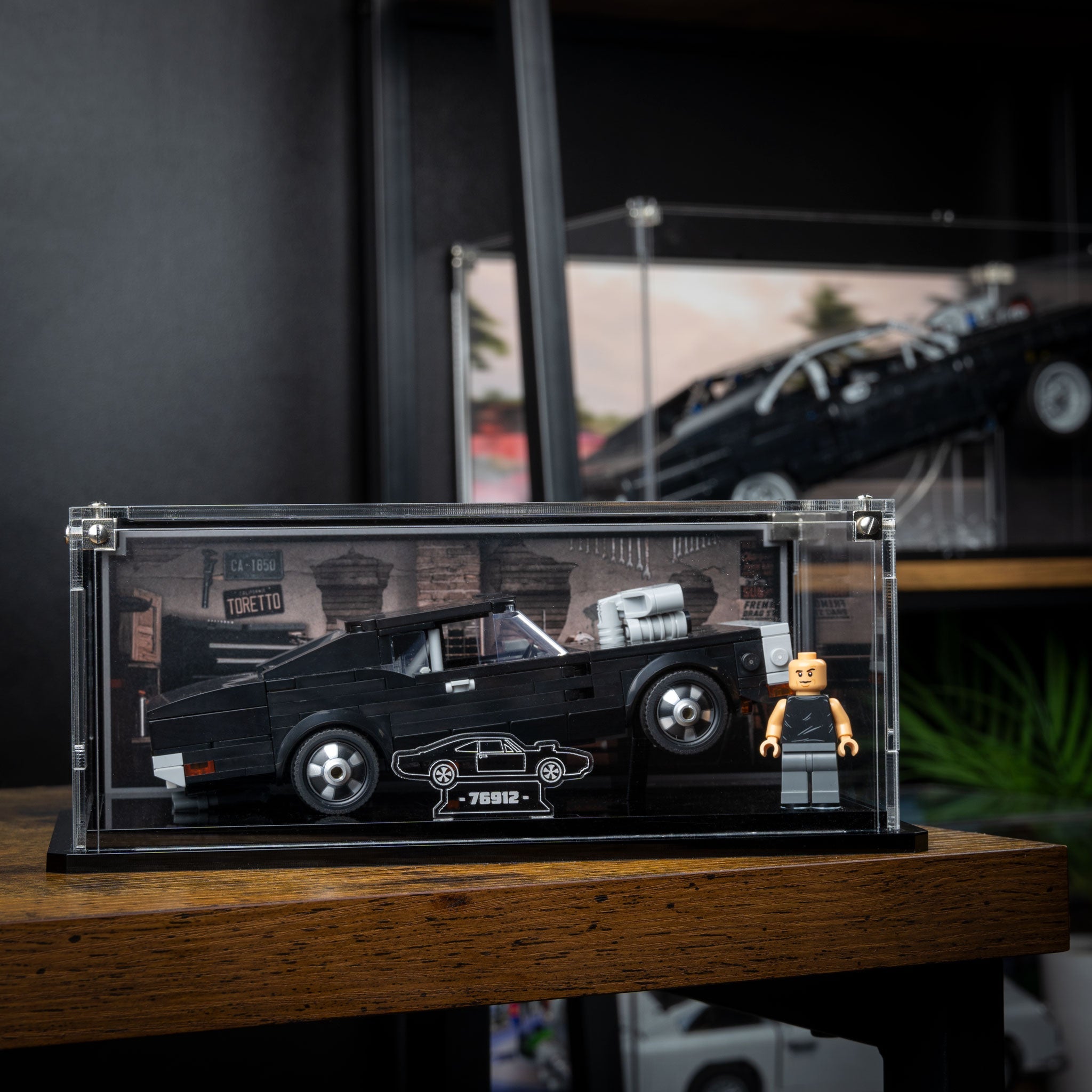 Display Case for LEGO® Speed Champions Fast & Furious 1970 Dodge Charger R/T (76912)