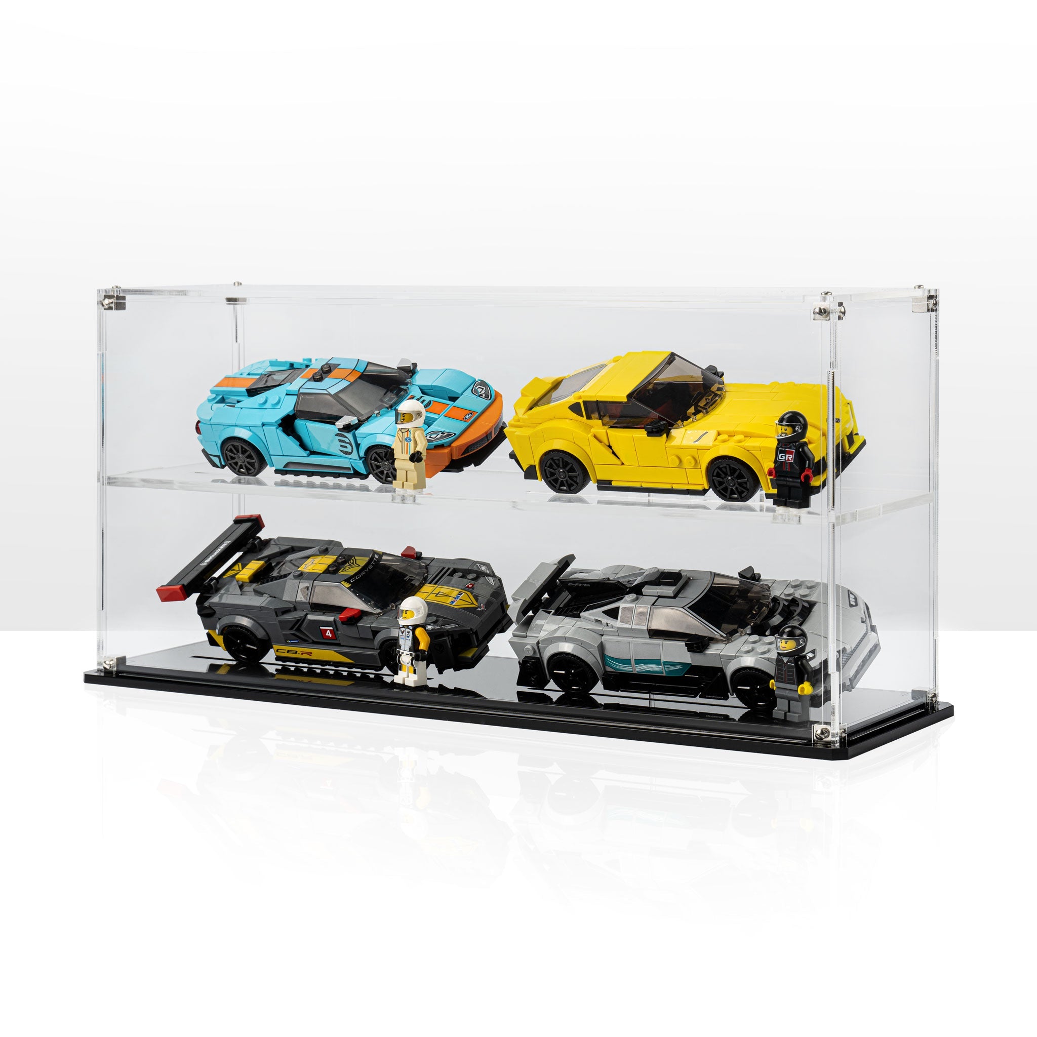 Display Case for 4x LEGO® Speed Champions Cars (2x2)