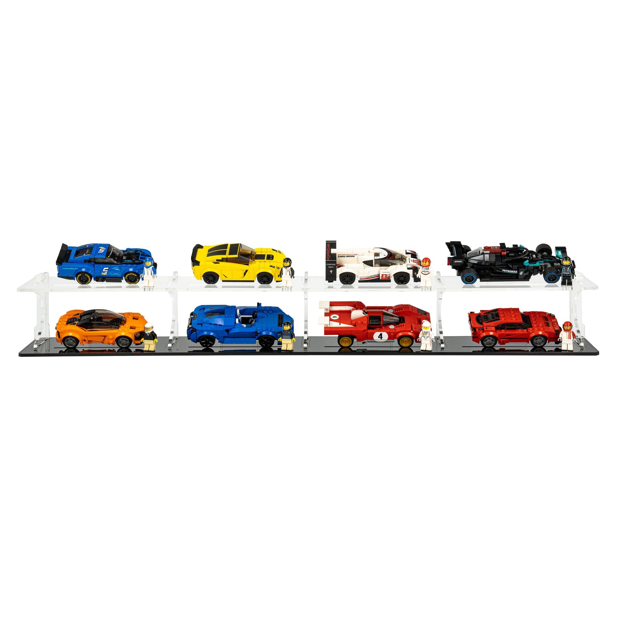 Display Stand for 8x LEGO® Speed Champions Cars (2x4)