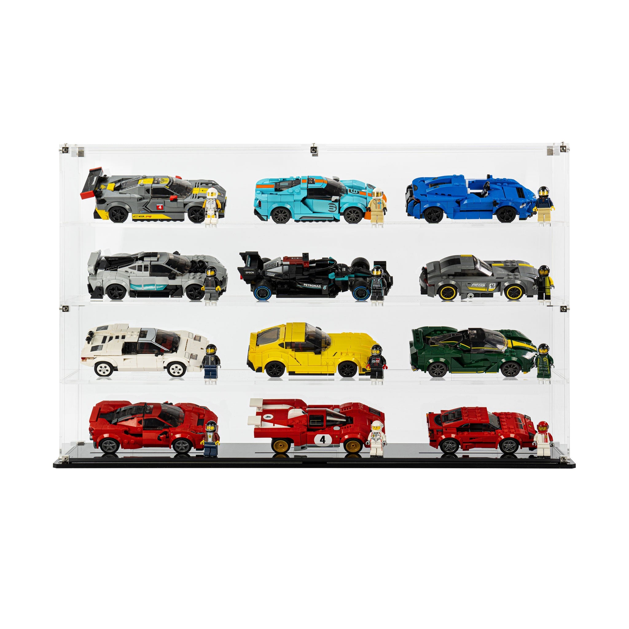 Display Case for 12x LEGO® Speed Champions Cars (4x3)
