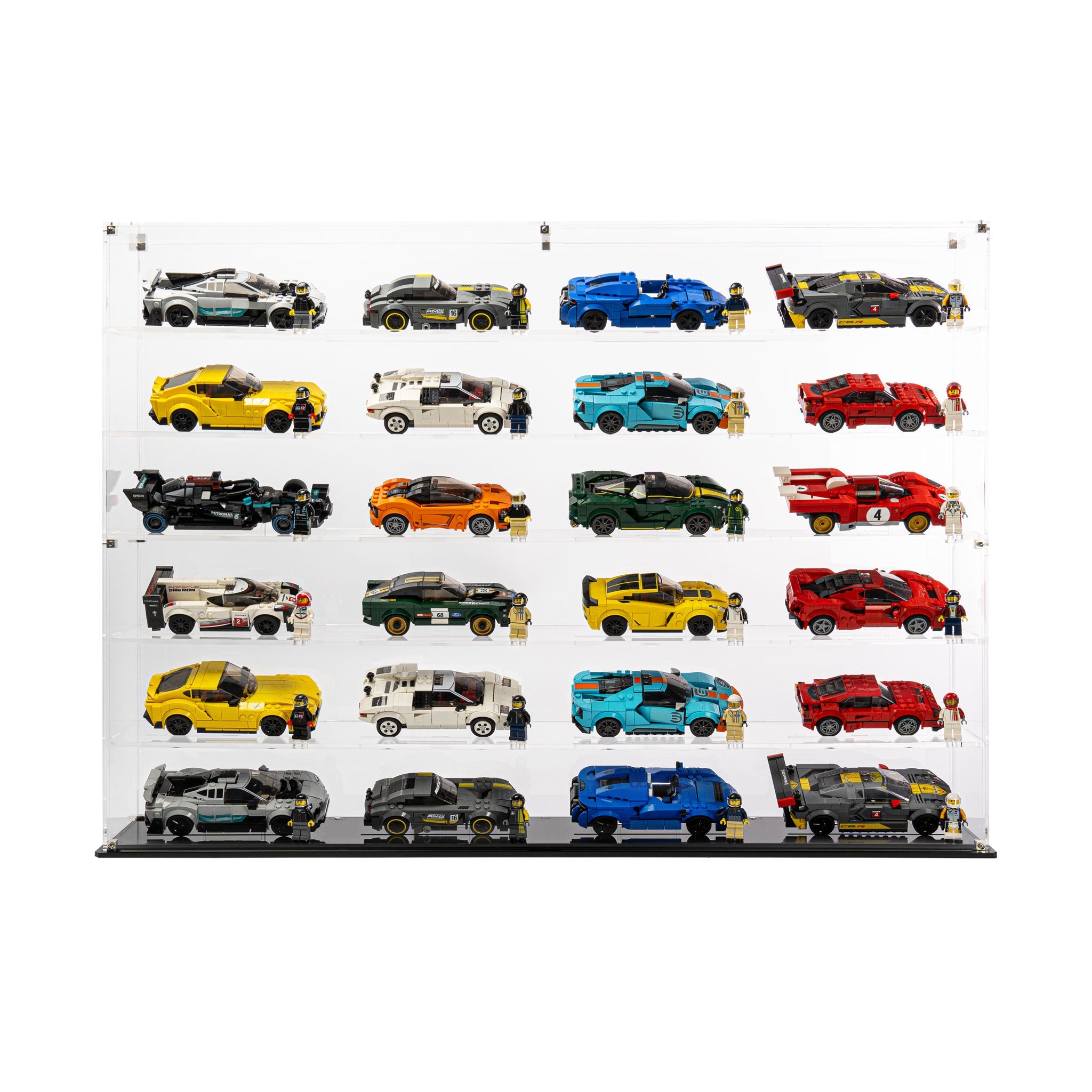 Display Case for 24x LEGO® Speed Champions Cars (6x4)