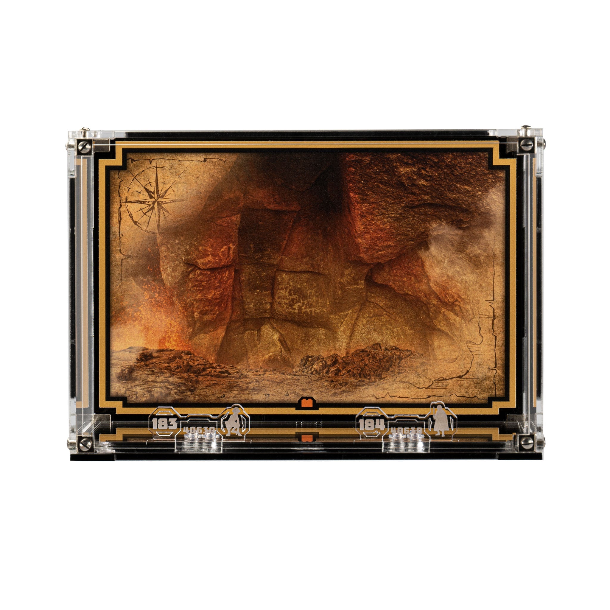 Wall mounted Display Case for LEGO® Brickheadz: Frodo™ & Gollum™ (40630)