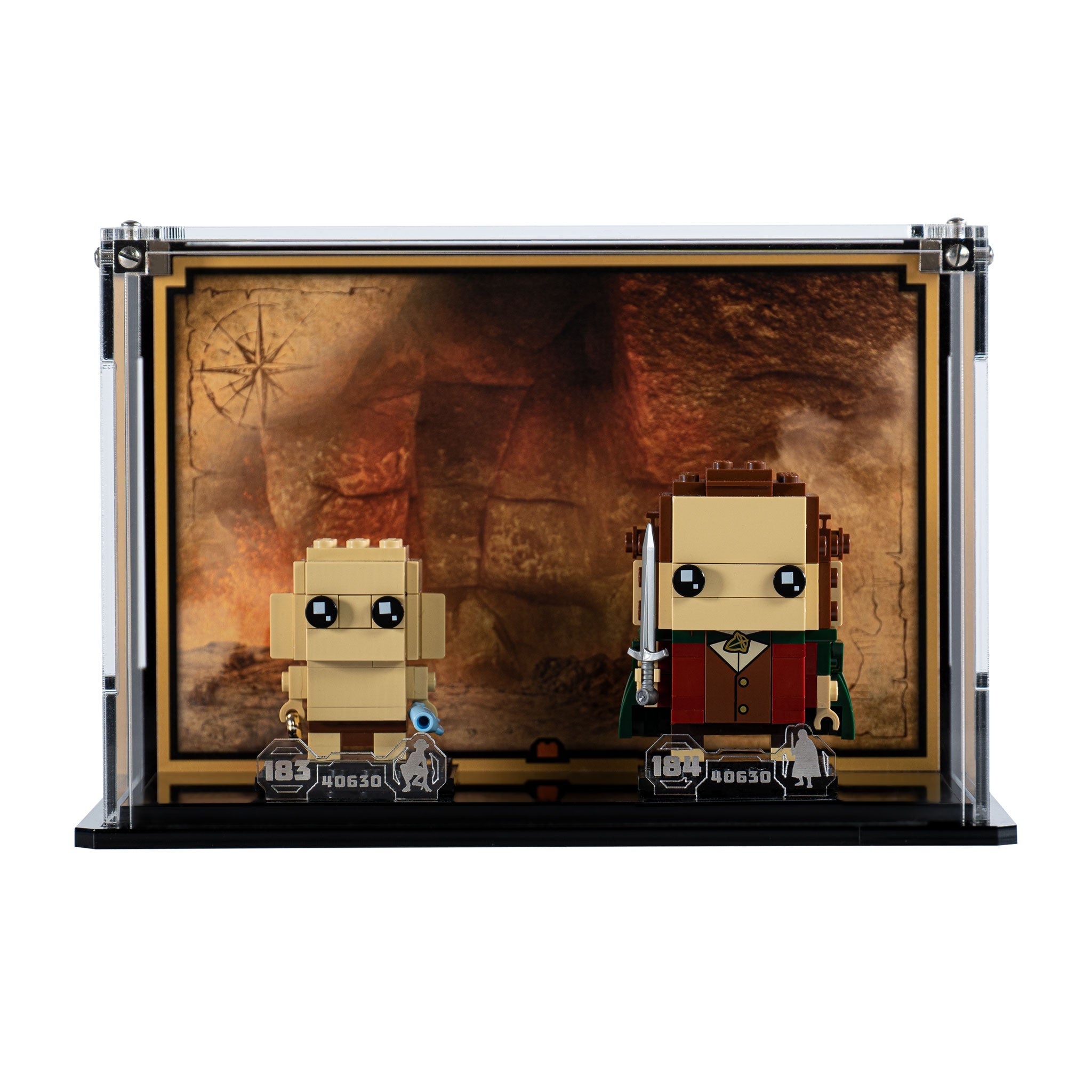Display Case for LEGO® Brickheadz: Frodo™ & Gollum™ (40630)