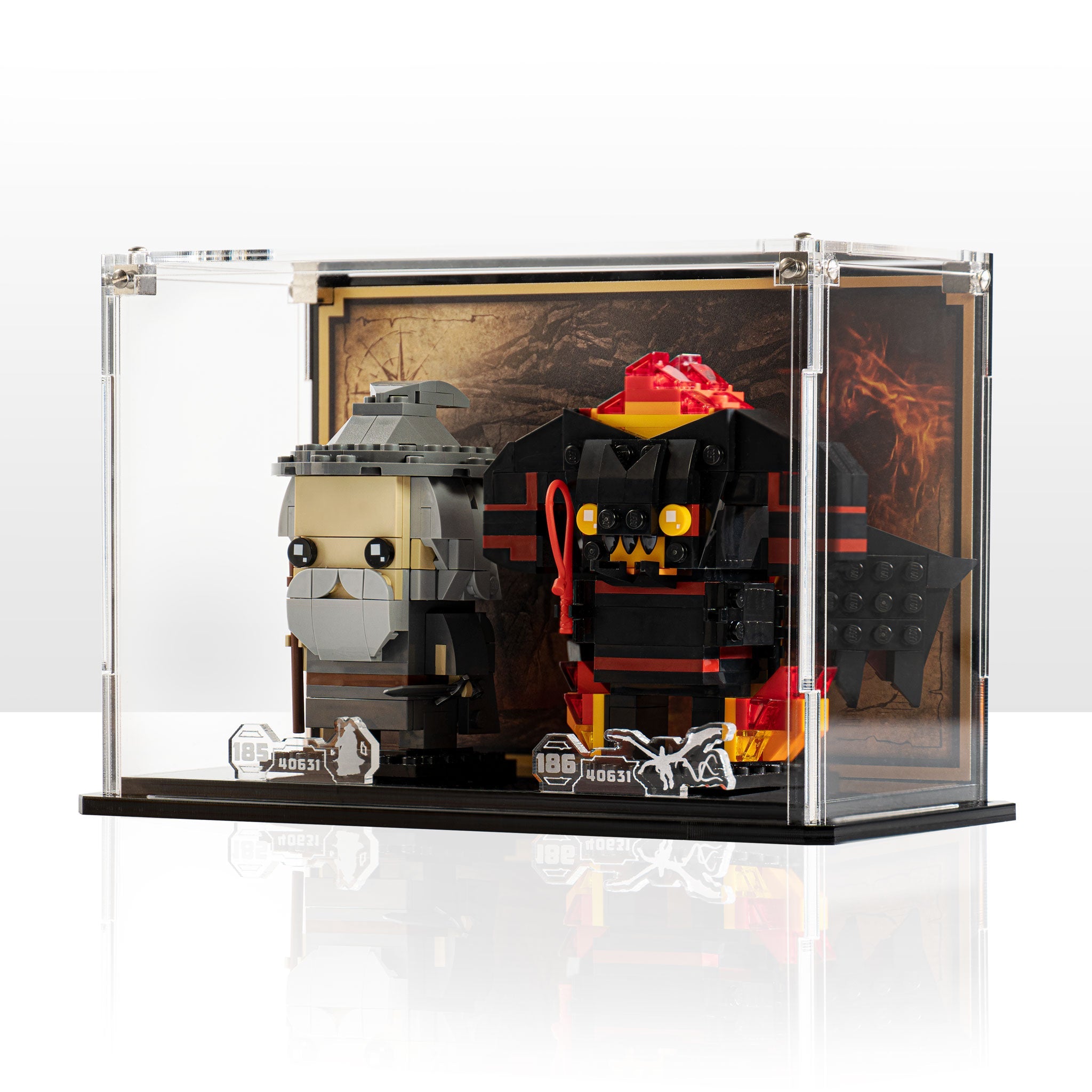 Display Case for LEGO® Brickheadz: Gandalf the Grey™ & Balrog™ (40631)