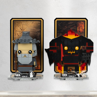 Wall mounted Display for LEGO® Brickheadz: Gandalf the Grey™ & Balrog™ (40631)