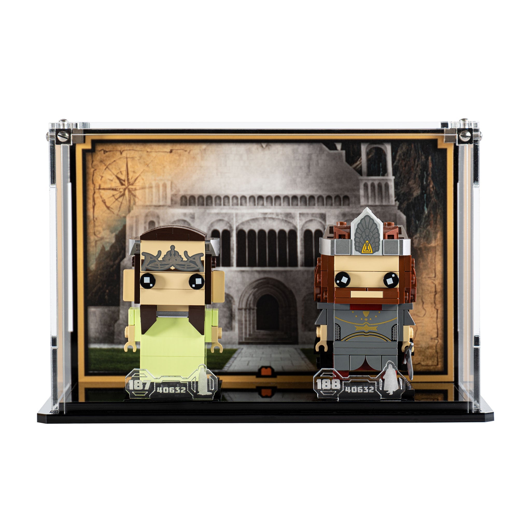 Display Case for LEGO® Brickheadz: Aragorn™ & Arwen™ (40632)