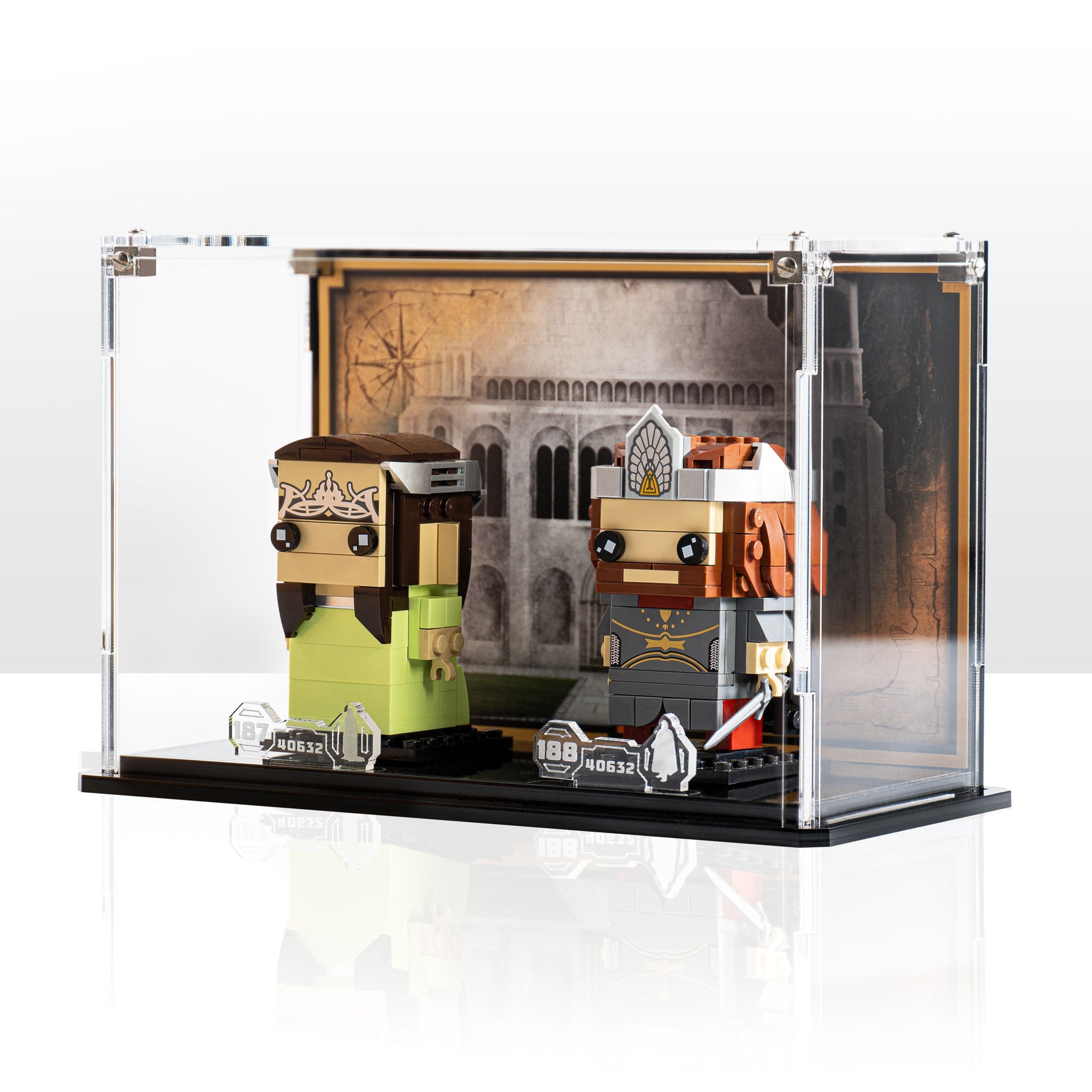 Display Case for LEGO® Brickheadz: Aragorn™ & Arwen™ (40632)