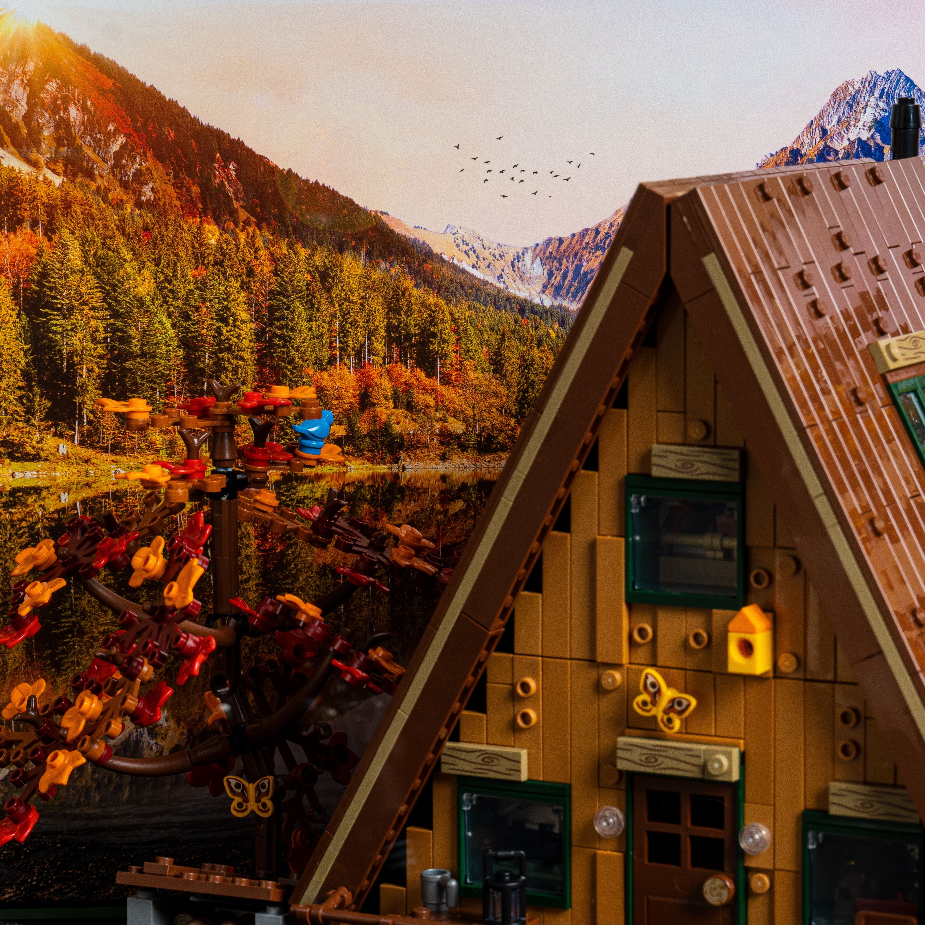 Display Case for LEGO® Ideas: A-Frame Cabin (21338)