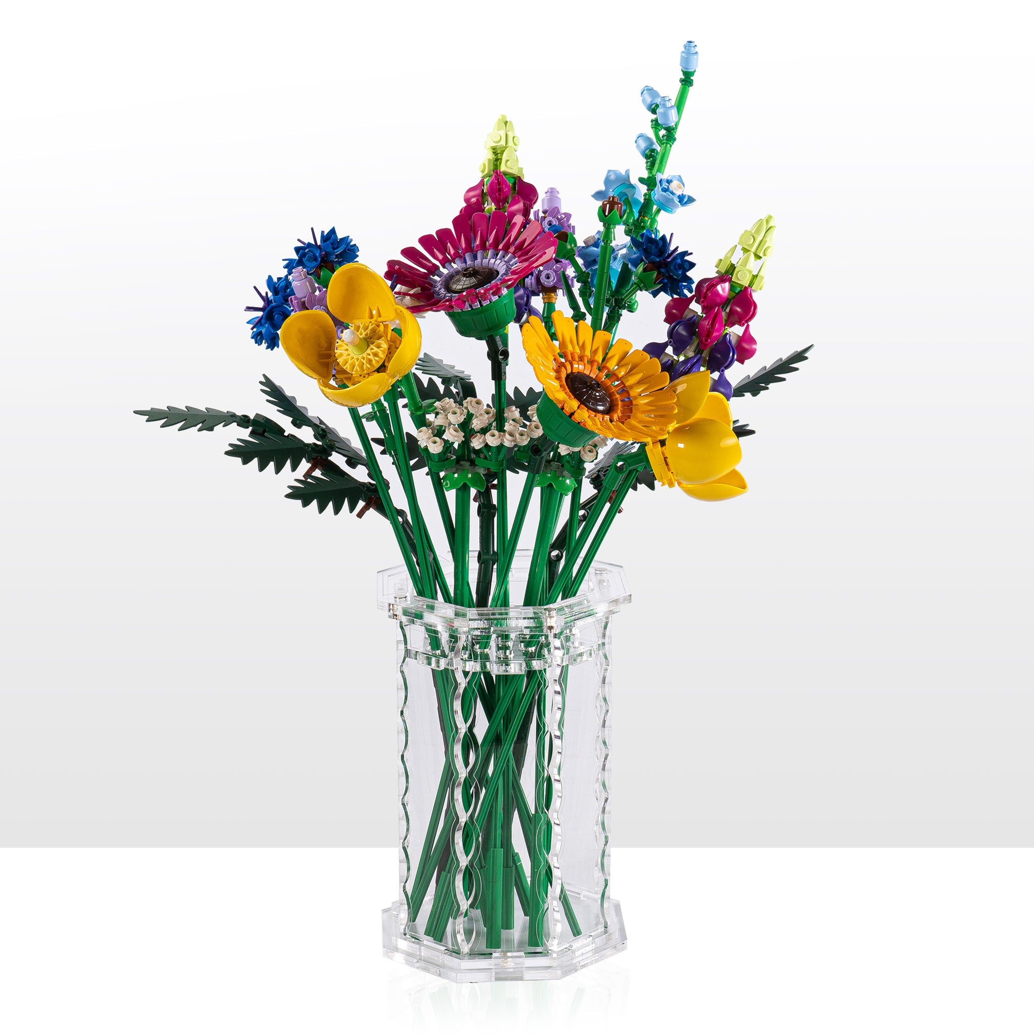 Large Display Vase for LEGO® Flowers - Clear
