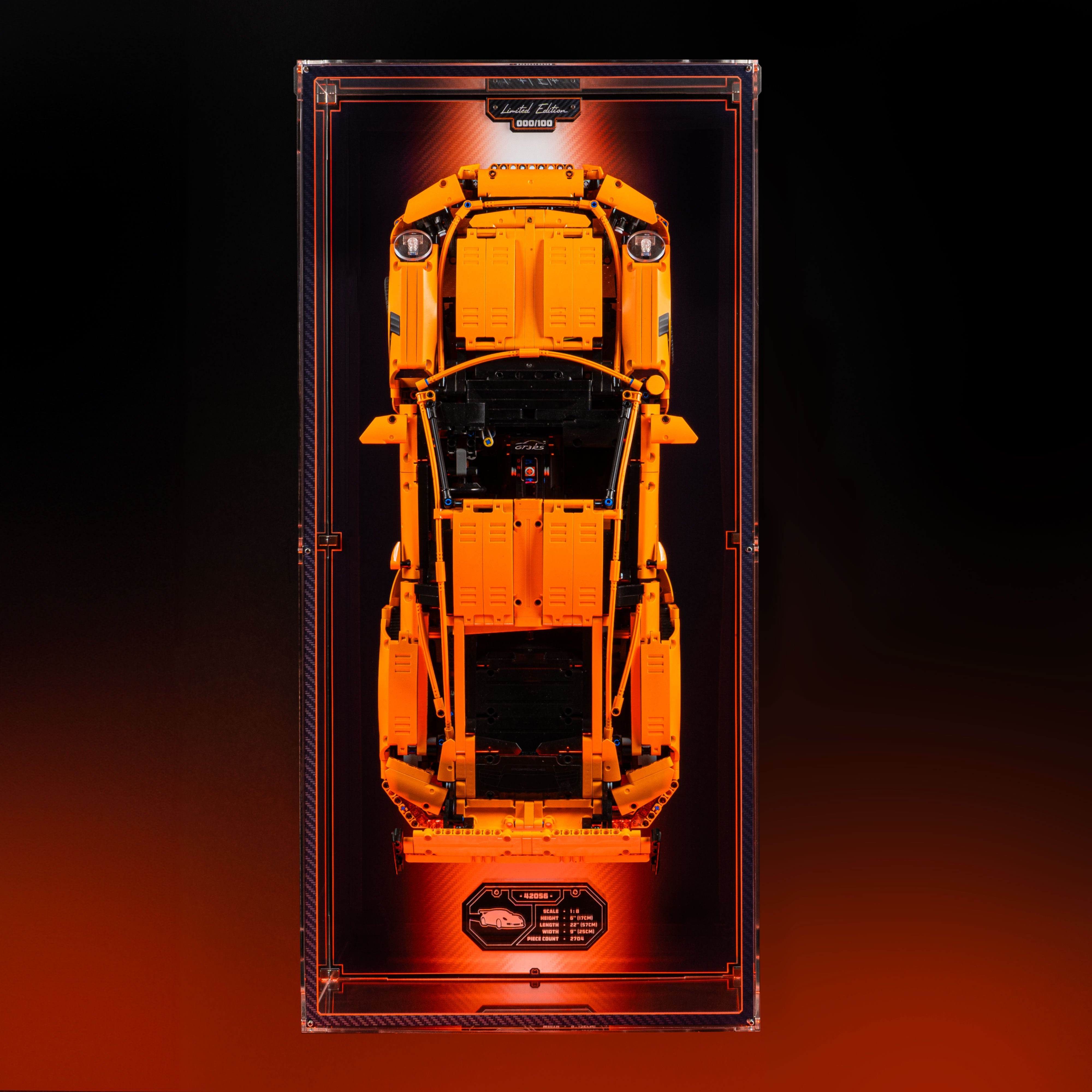 Limited Edition Wall Mounted Display Case for LEGO® Technic™ Porsche 911 GT3 RS (42056)