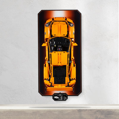Wall Mounted Display Stand for LEGO® Technic™ Porsche 911 GT3 RS (42056)