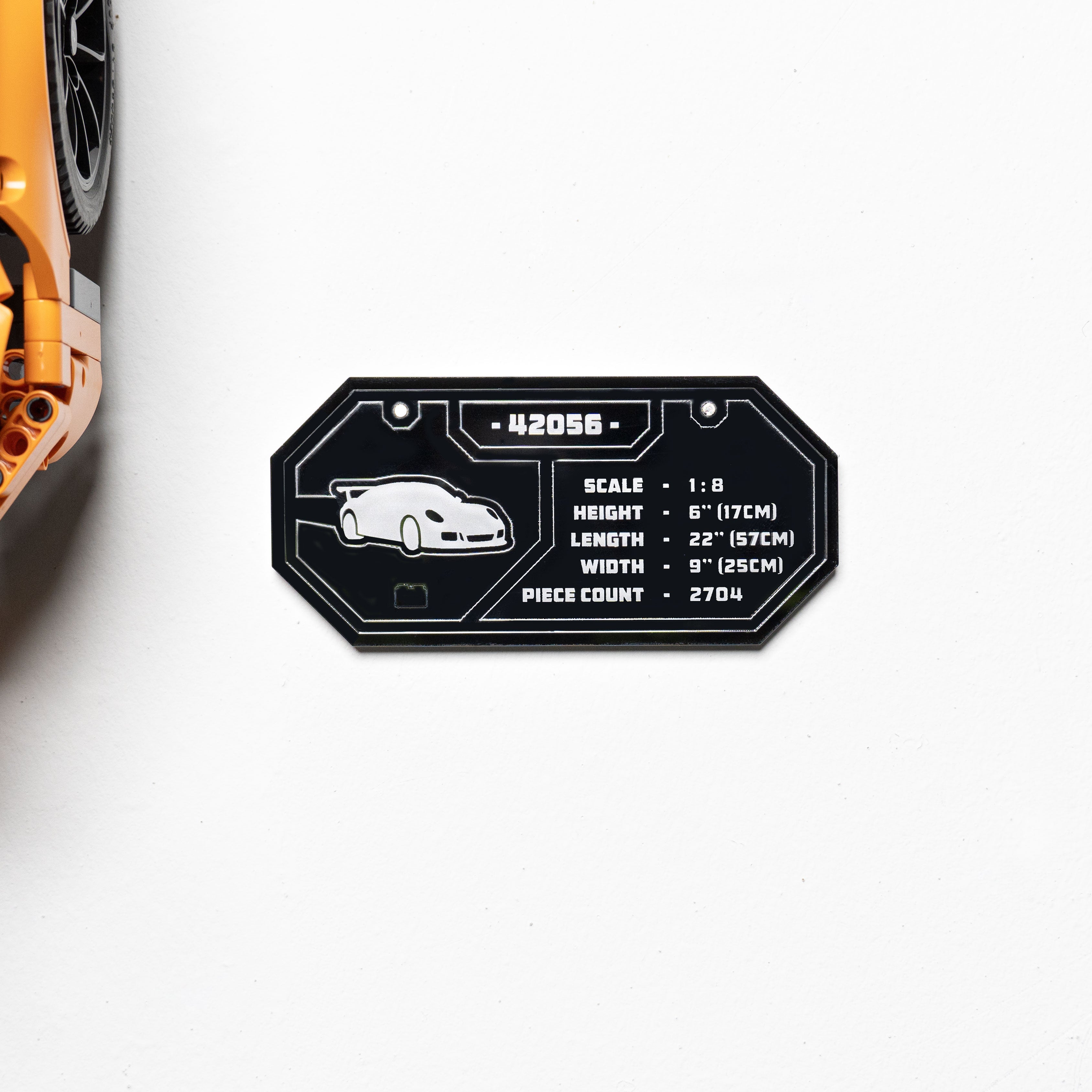 Wall Mounted Display Stand for LEGO® Technic™ Porsche 911 GT3 RS (42056)