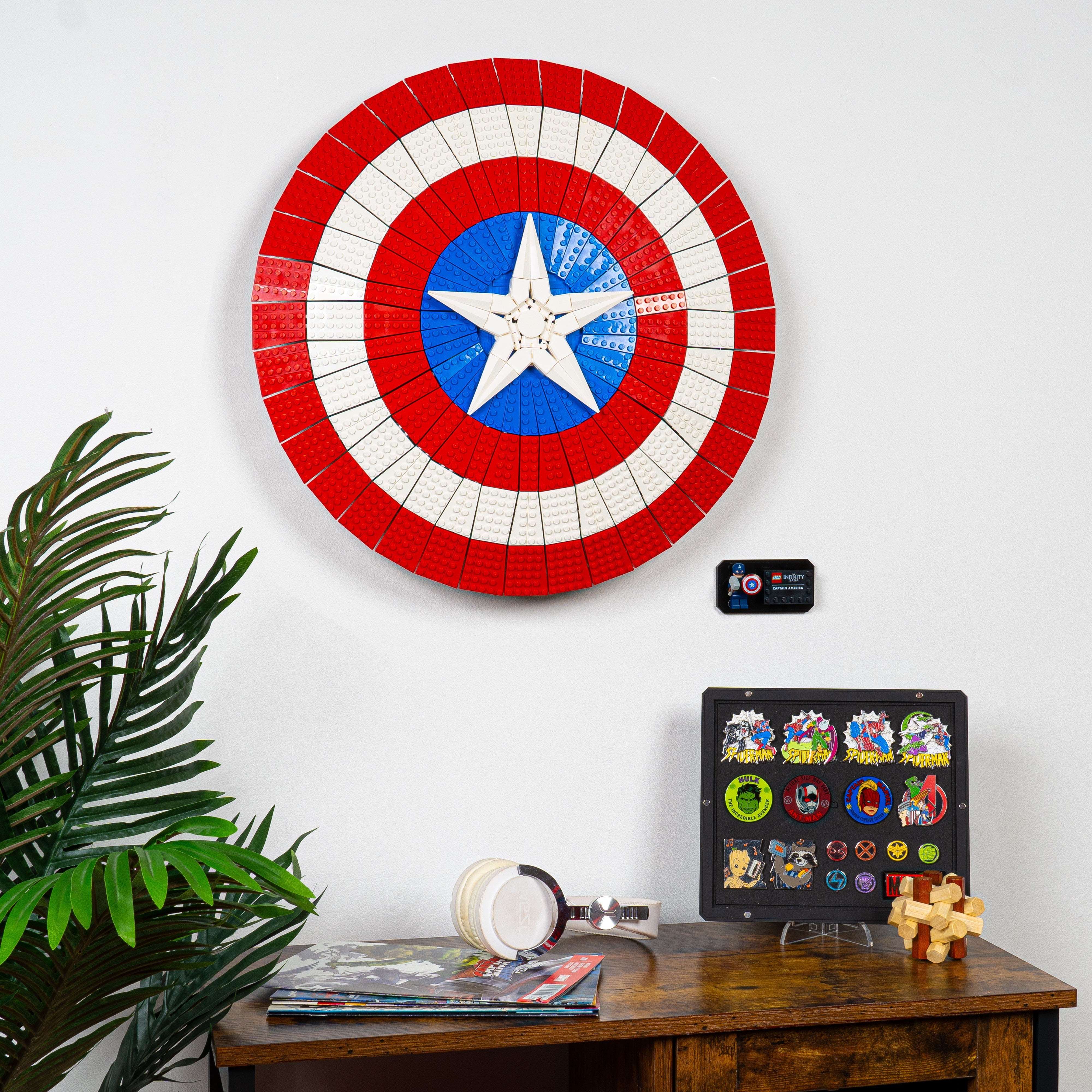 Wall mounted Display Stand for LEGO® Marvel Captain America's Shield (76262)