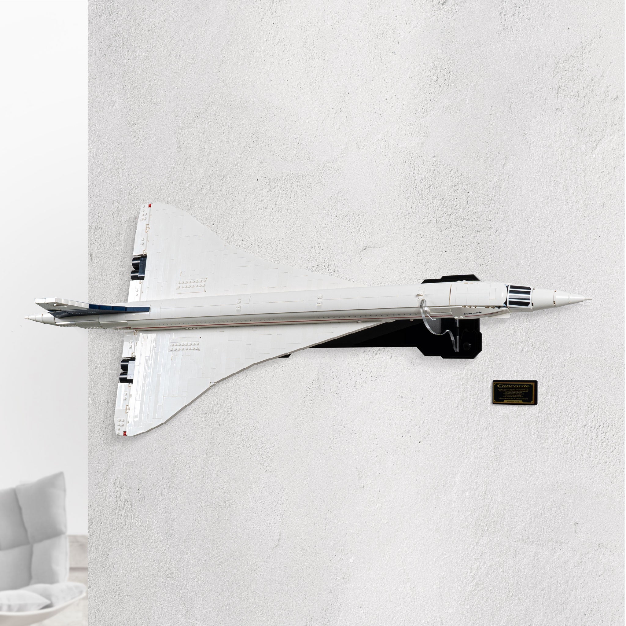 Wall mounted Display Stand for LEGO® Icons: Concorde (10318)