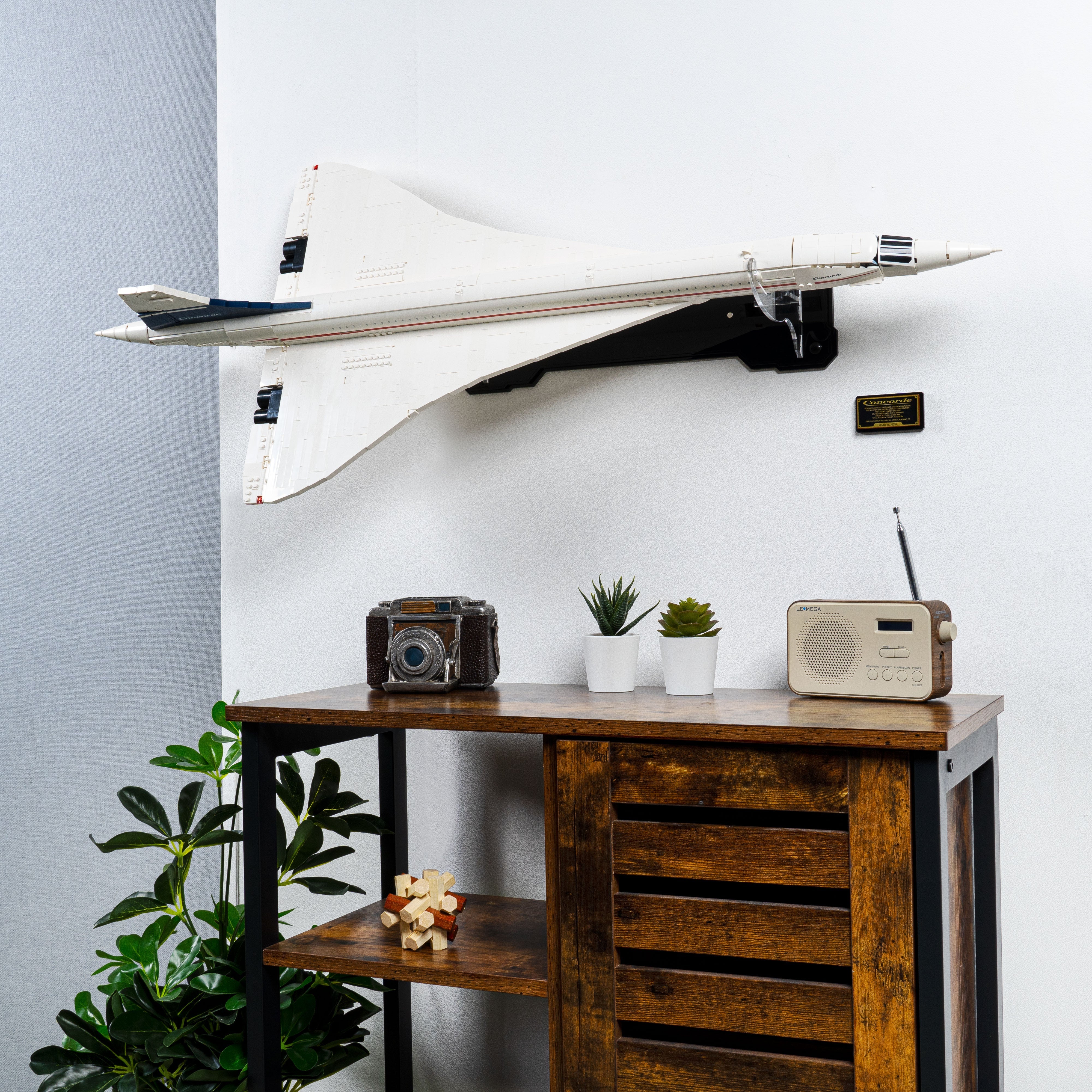 Wall mounted Display Stand for LEGO® Icons: Concorde (10318)
