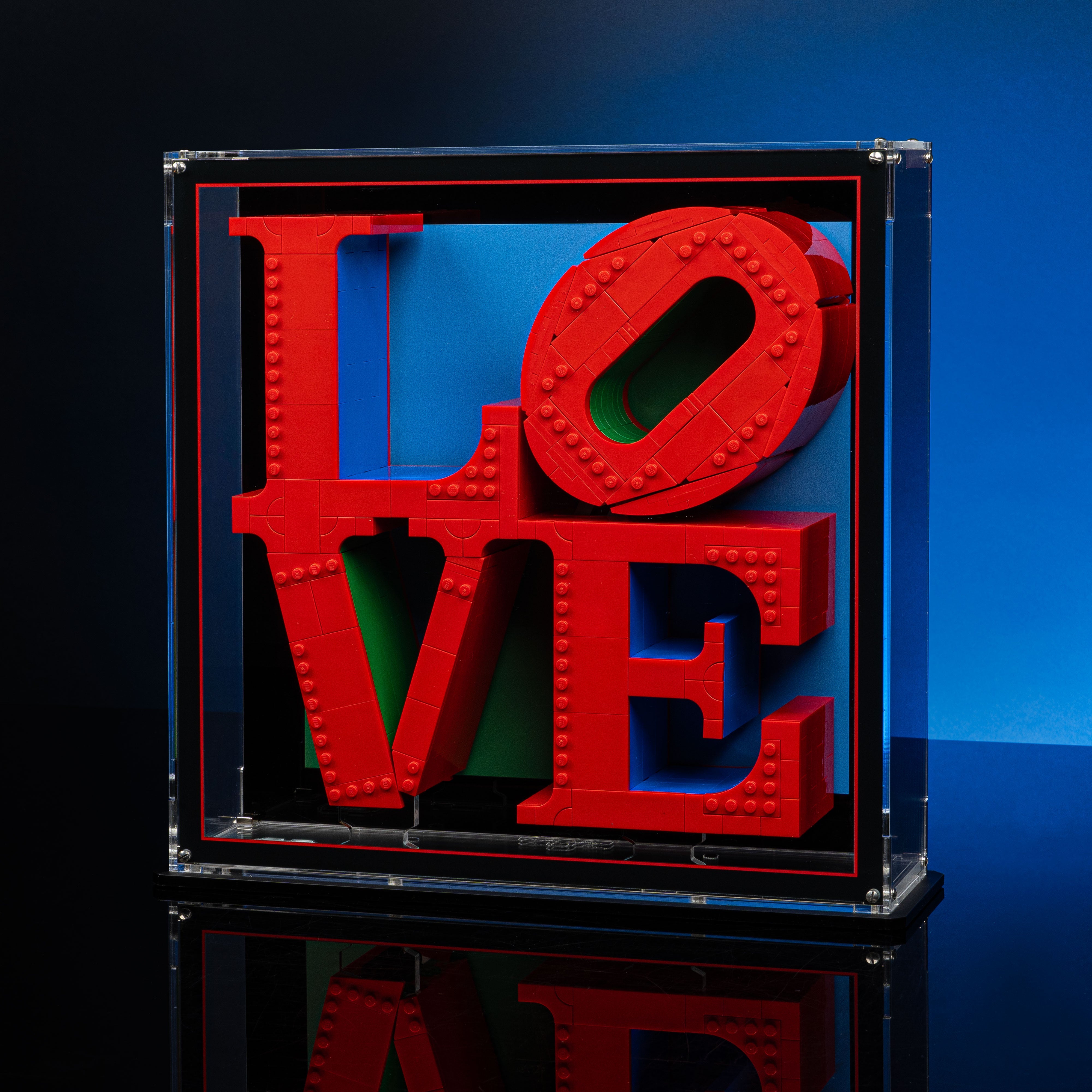 Limited Edition Wall Mountable Display Case for LEGO® Art: Robert Indiana's LOVE (31214)