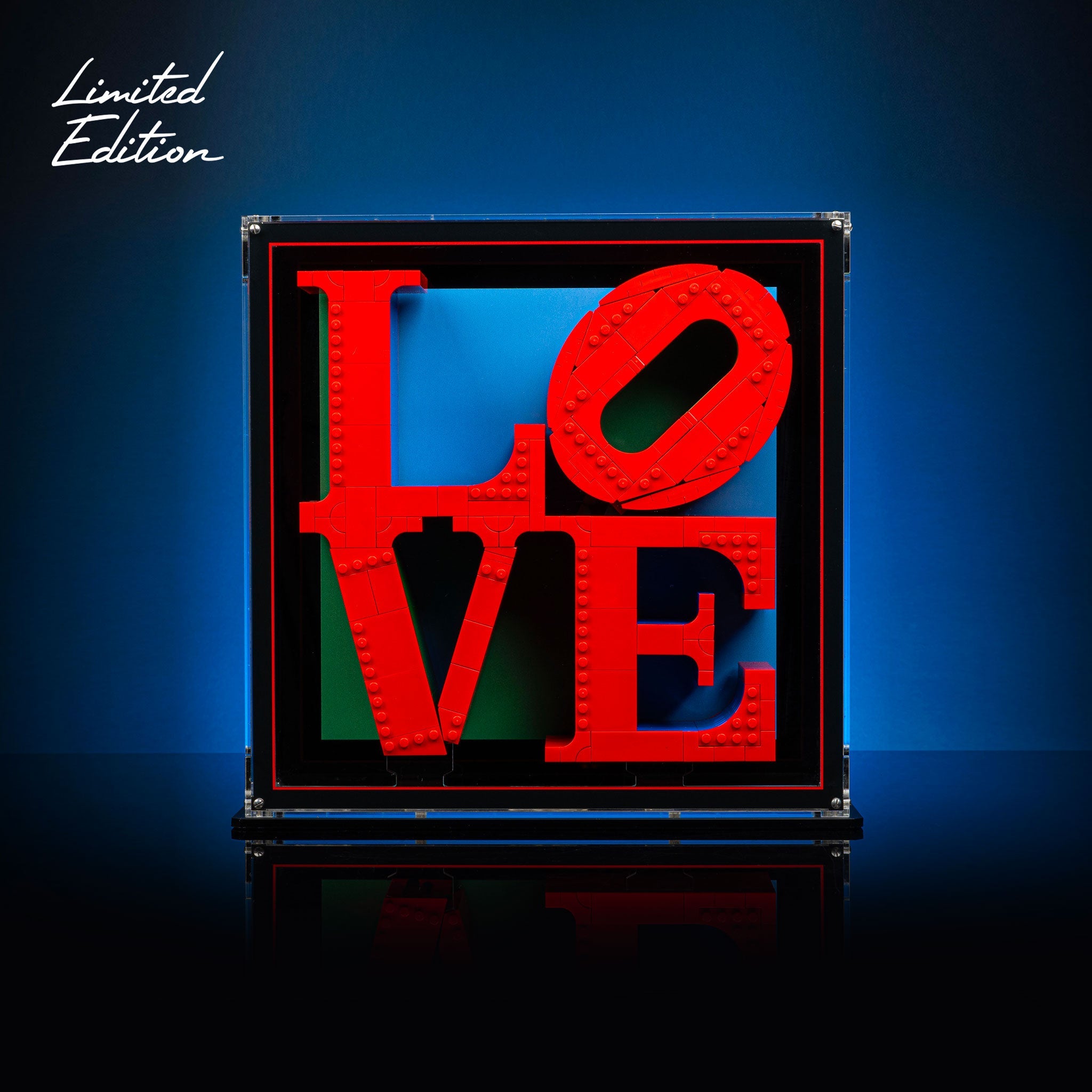 Limited Edition Wall Mountable Display Case for LEGO® Art: Robert Indiana's LOVE (31214)
