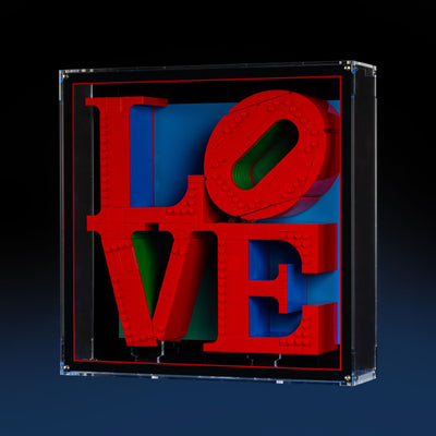 Limited Edition Wall Mountable Display Case for LEGO® Art: Robert Indiana's LOVE (31214)