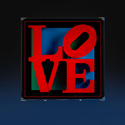 Limited Edition Wall Mountable Display Case for LEGO® Art: Robert Indiana's LOVE (31214)