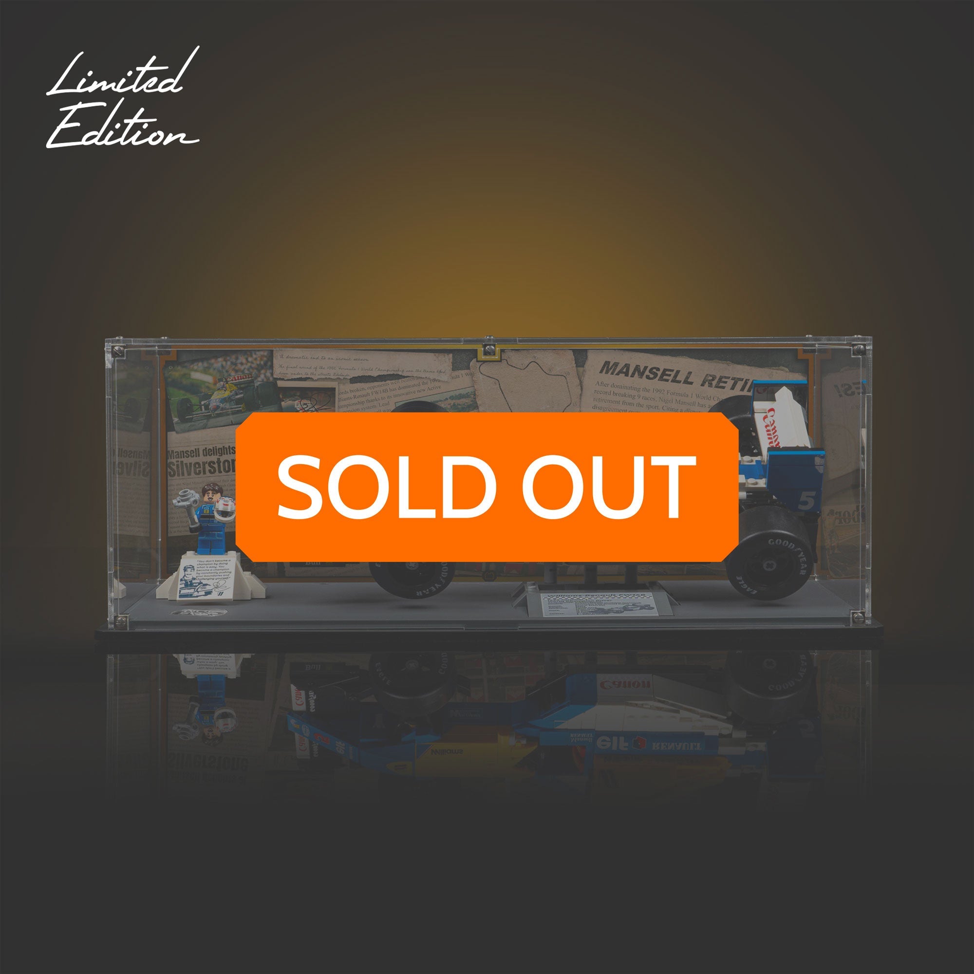Limited Edition Display Case for LEGO® Icons: Williams Racing FW14B & Nigel Mansell (10353)