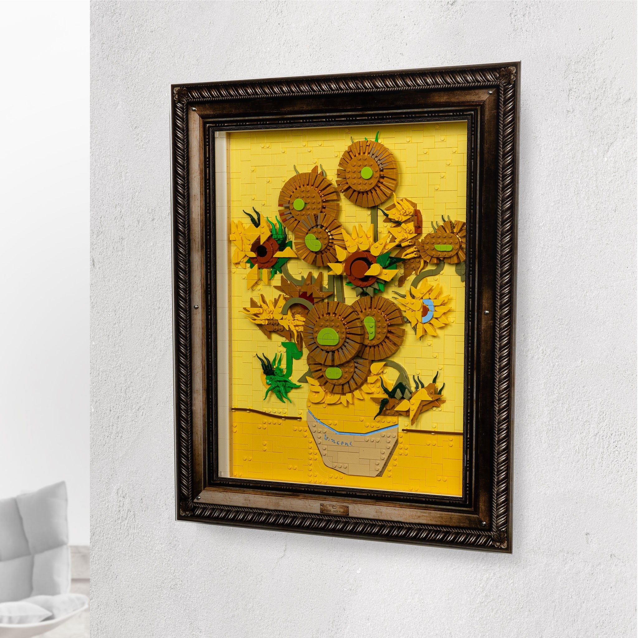 Wall Mounted Display Case for LEGO® Art: Vincent van Gogh - Sunflowers (31215)