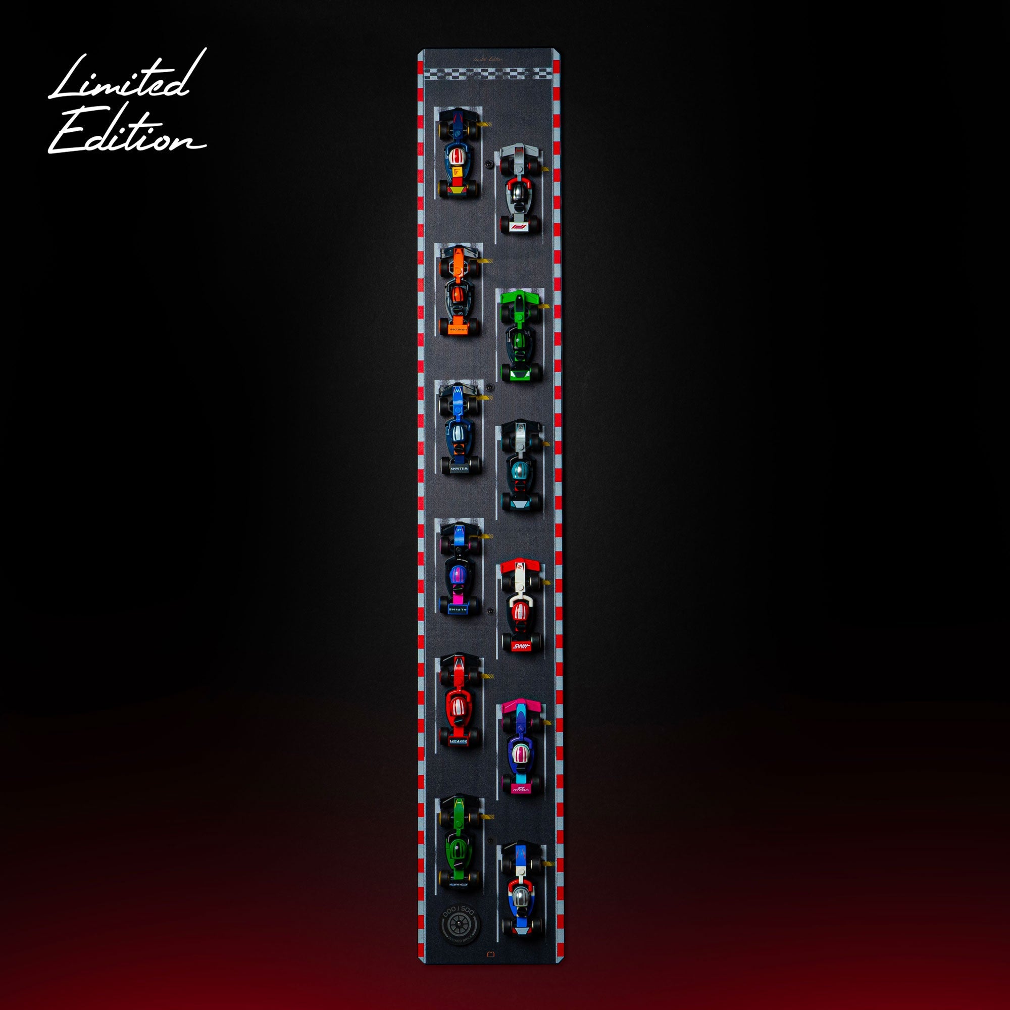 Limited Edition Wall Mounted Display Stand for LEGO® F1® Collectible Race Cars (71049)