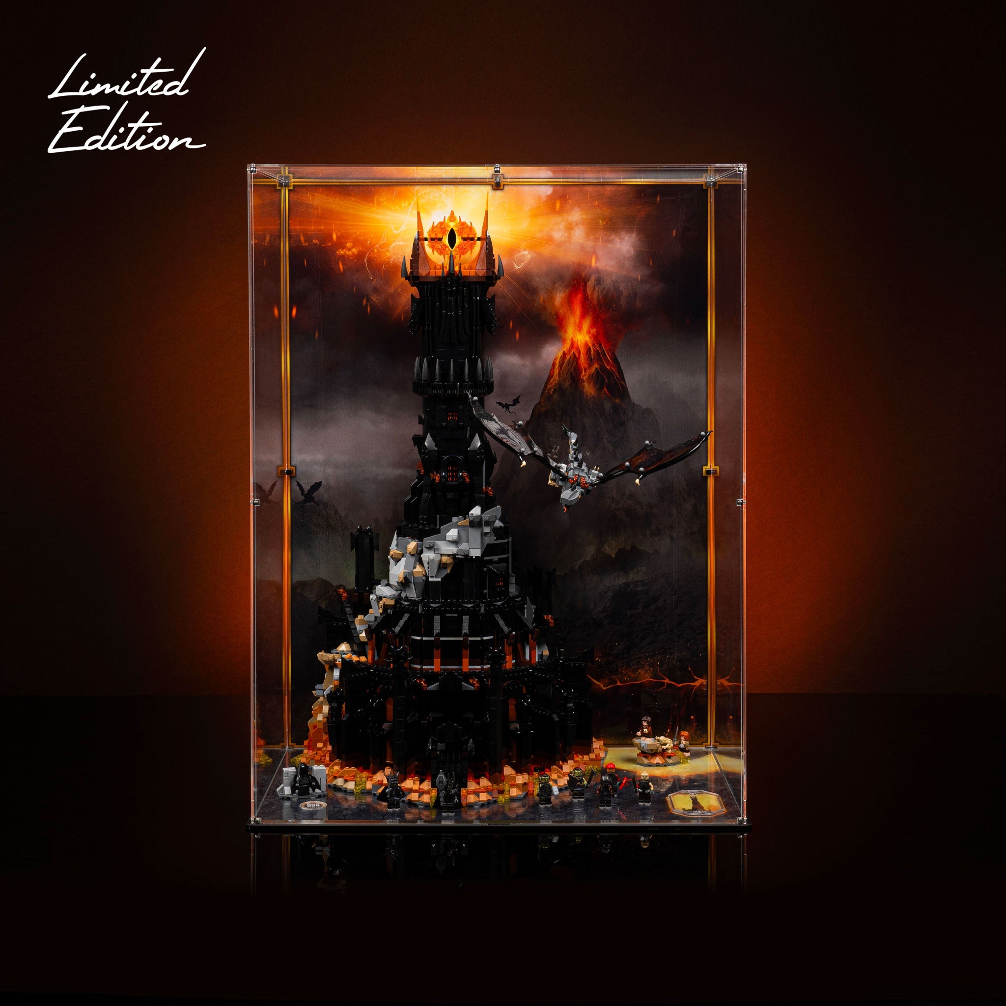 Limited Edition Display Case for LEGO® The Lord of the Rings: Barad-dûr™ with Fell Beast (10333 & 40693)