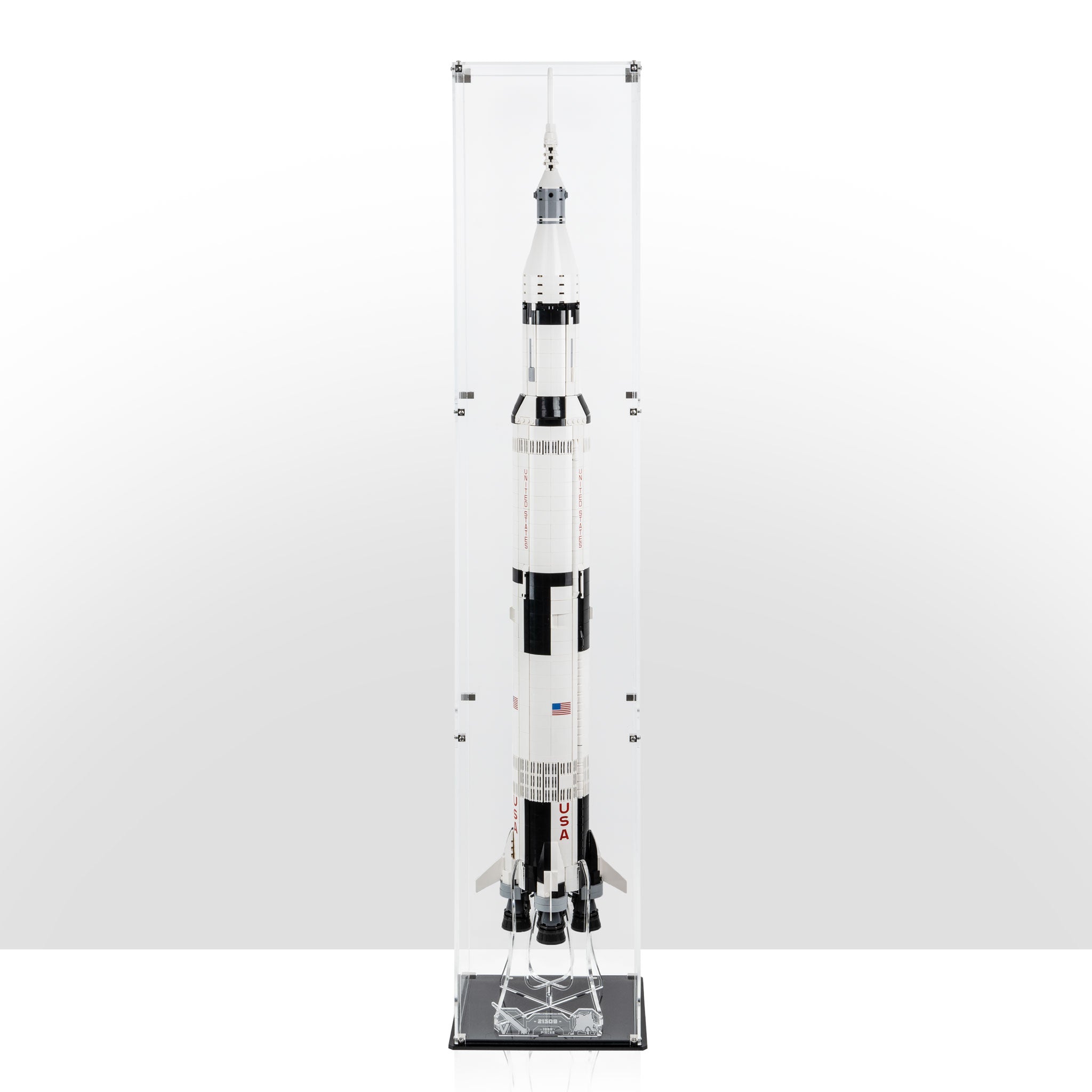 Display Case (vertical) for LEGO® Ideas: NASA Apollo Saturn V (21309)