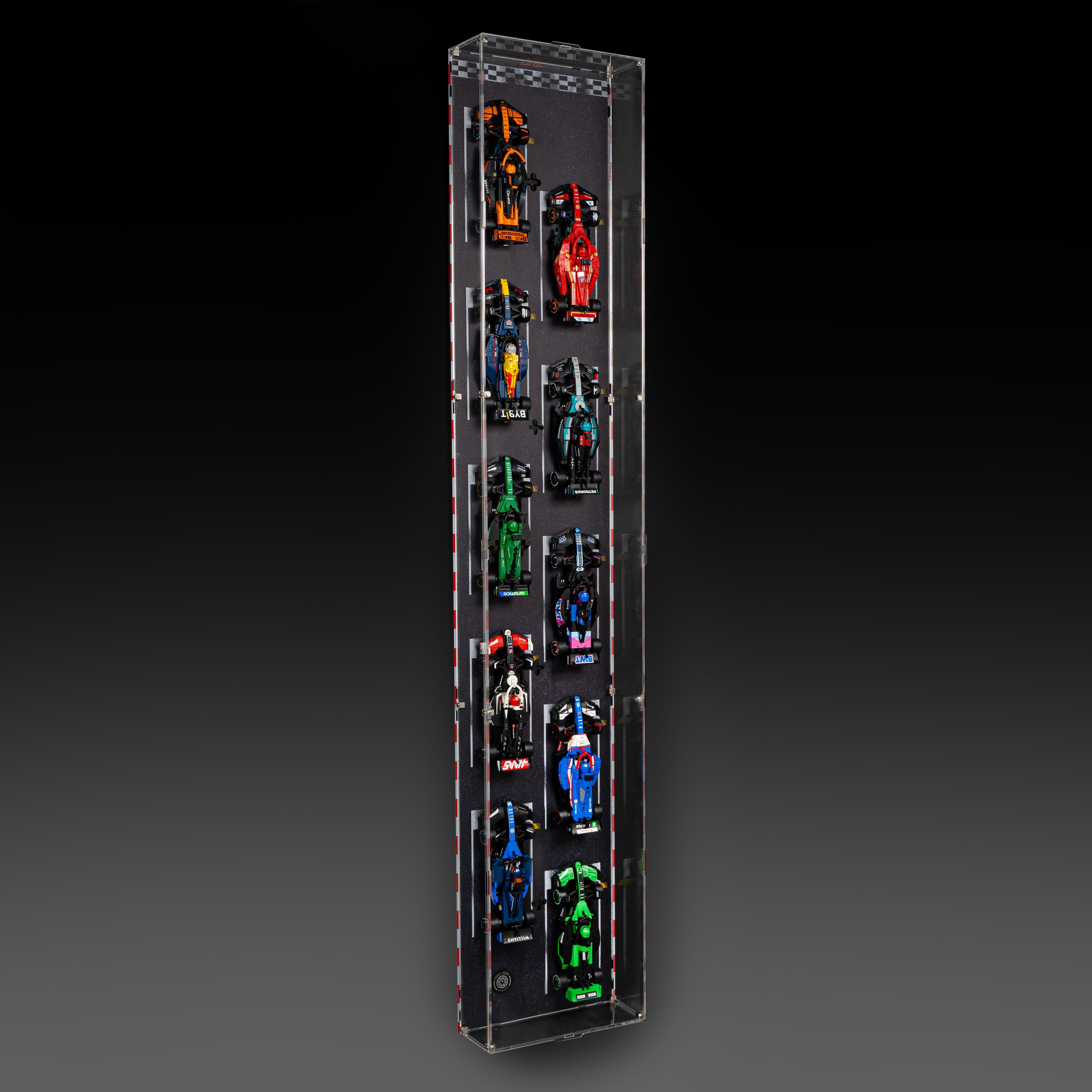 Limited Edition Wall Mounted Display Case for 10 x LEGO® Speed Champions: Formula 1 Range