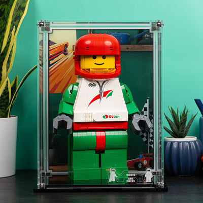 Display Case for LEGO® Up-Scaled Racing Driver Minifigure (40819)