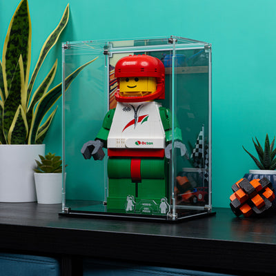 Display Case for LEGO® Up-Scaled Racing Driver Minifigure (40819)