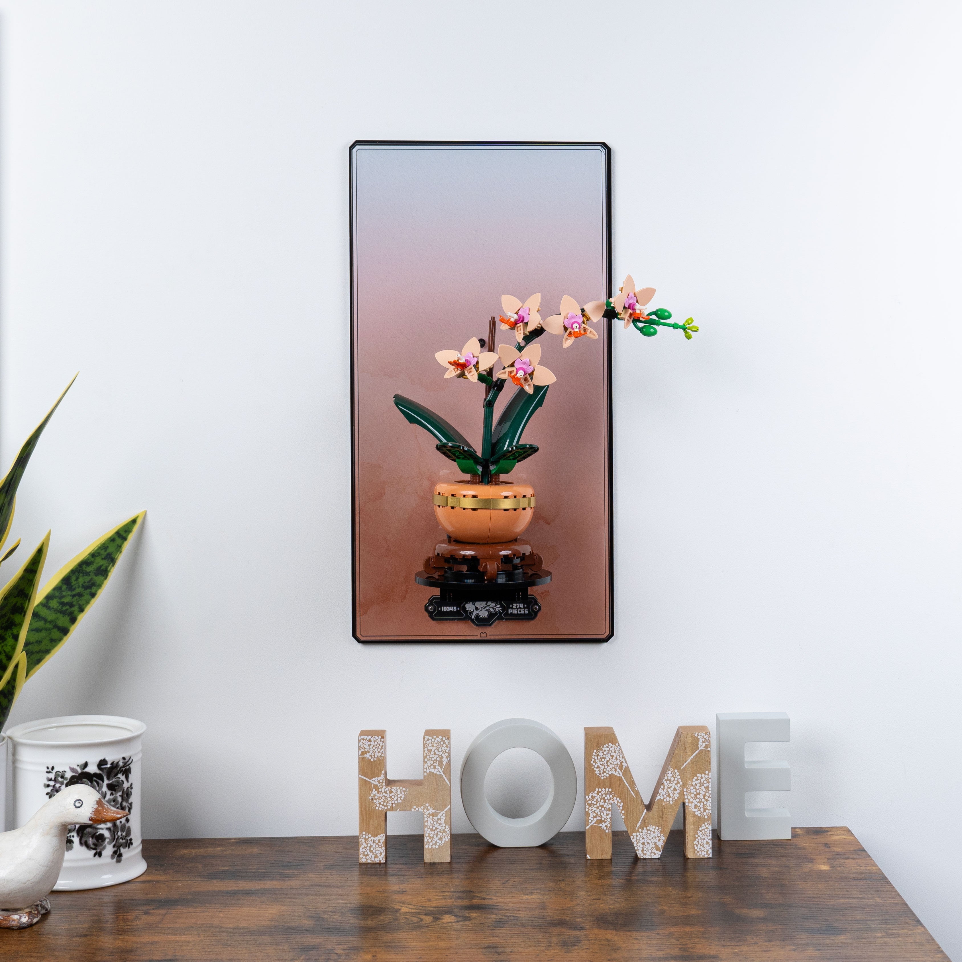 Wall Mounted Display Stand for LEGO® Botanicals Mini Orchid (10343)