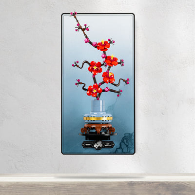 Wall Mounted Display Stand for LEGO® Botanicals Plum Blossom Flower (10369)
