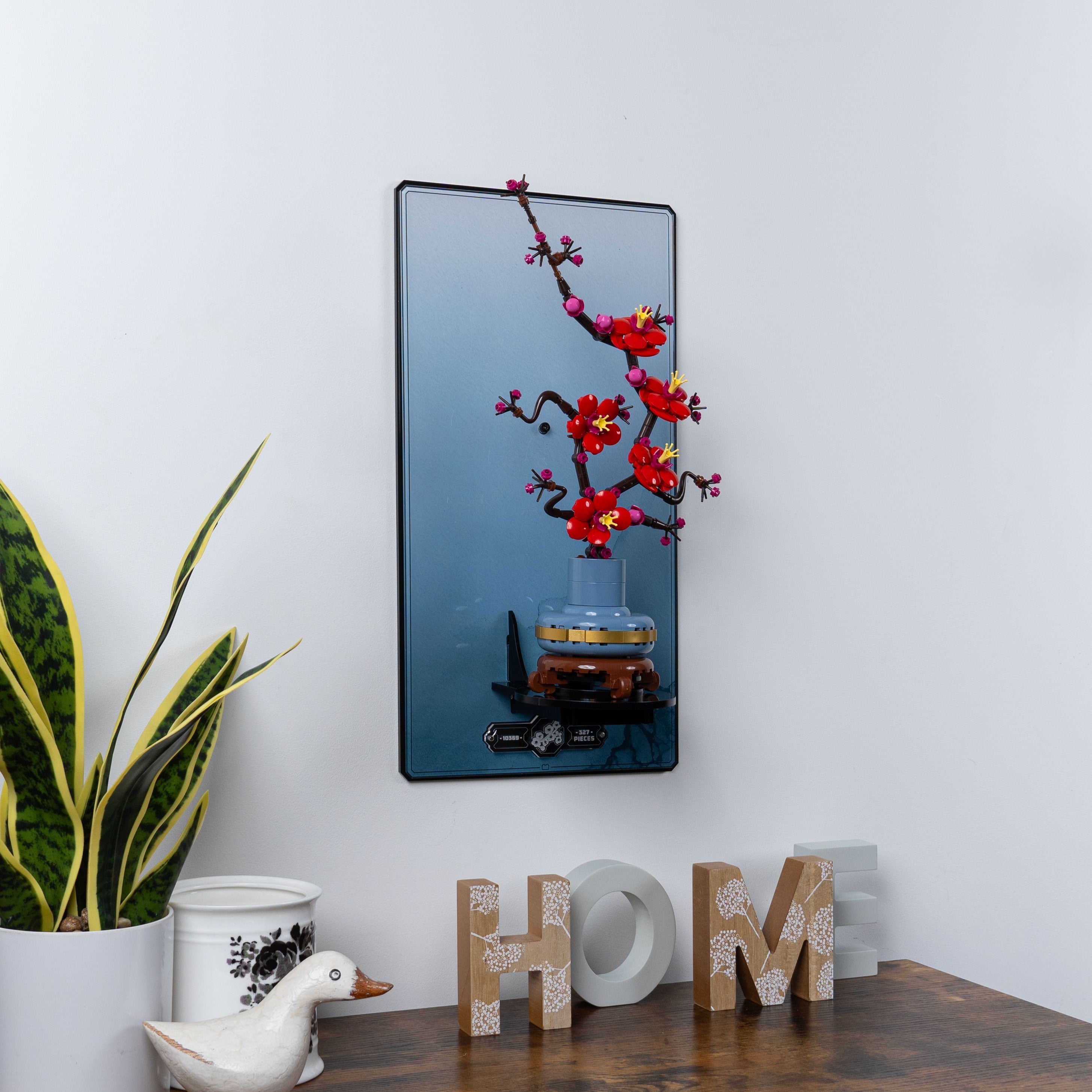 Wall Mounted Display Stand for LEGO® Botanicals Plum Blossom Flower (10369)